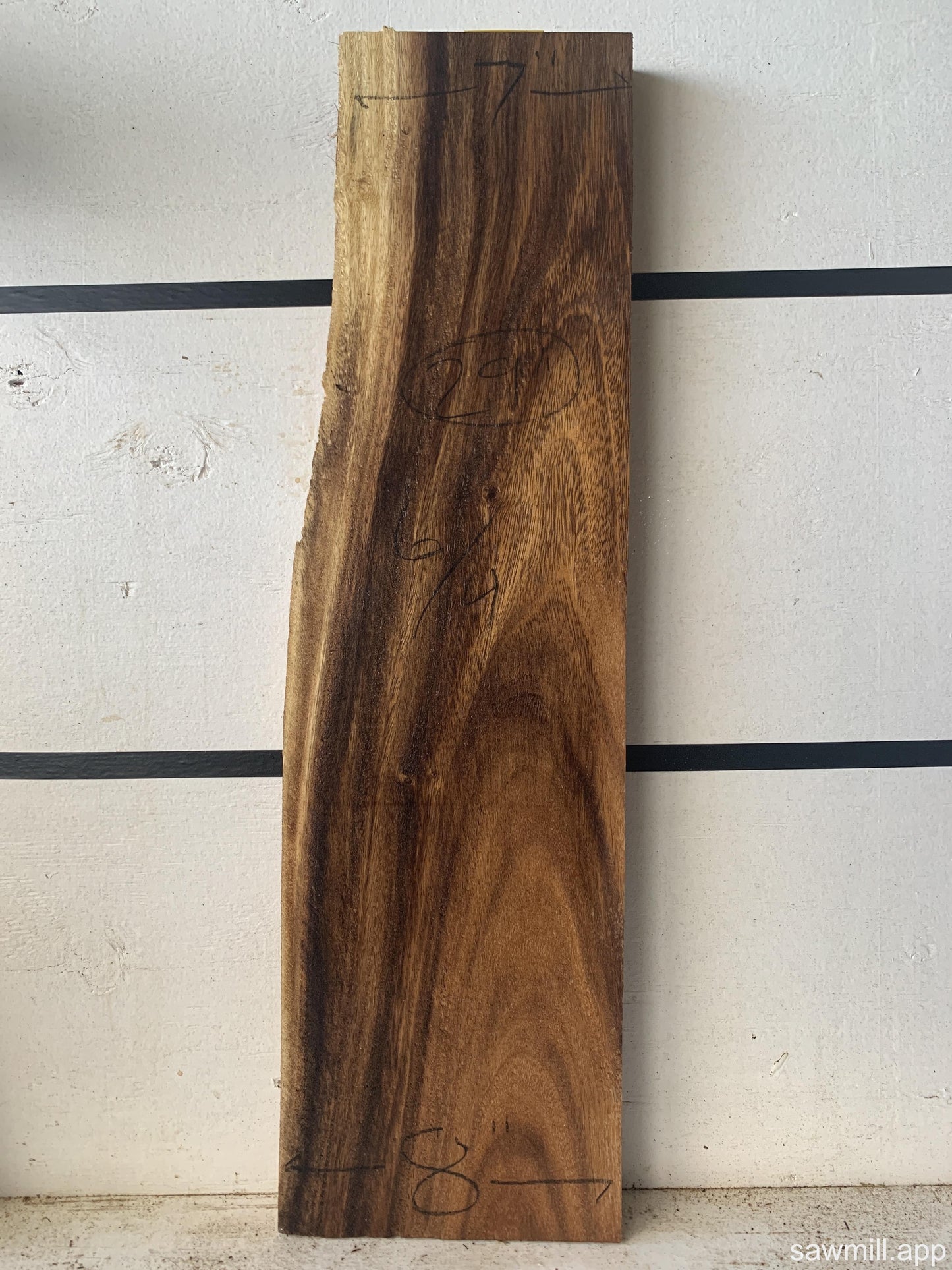 1.5" x 8" x 29" Monkeypod
