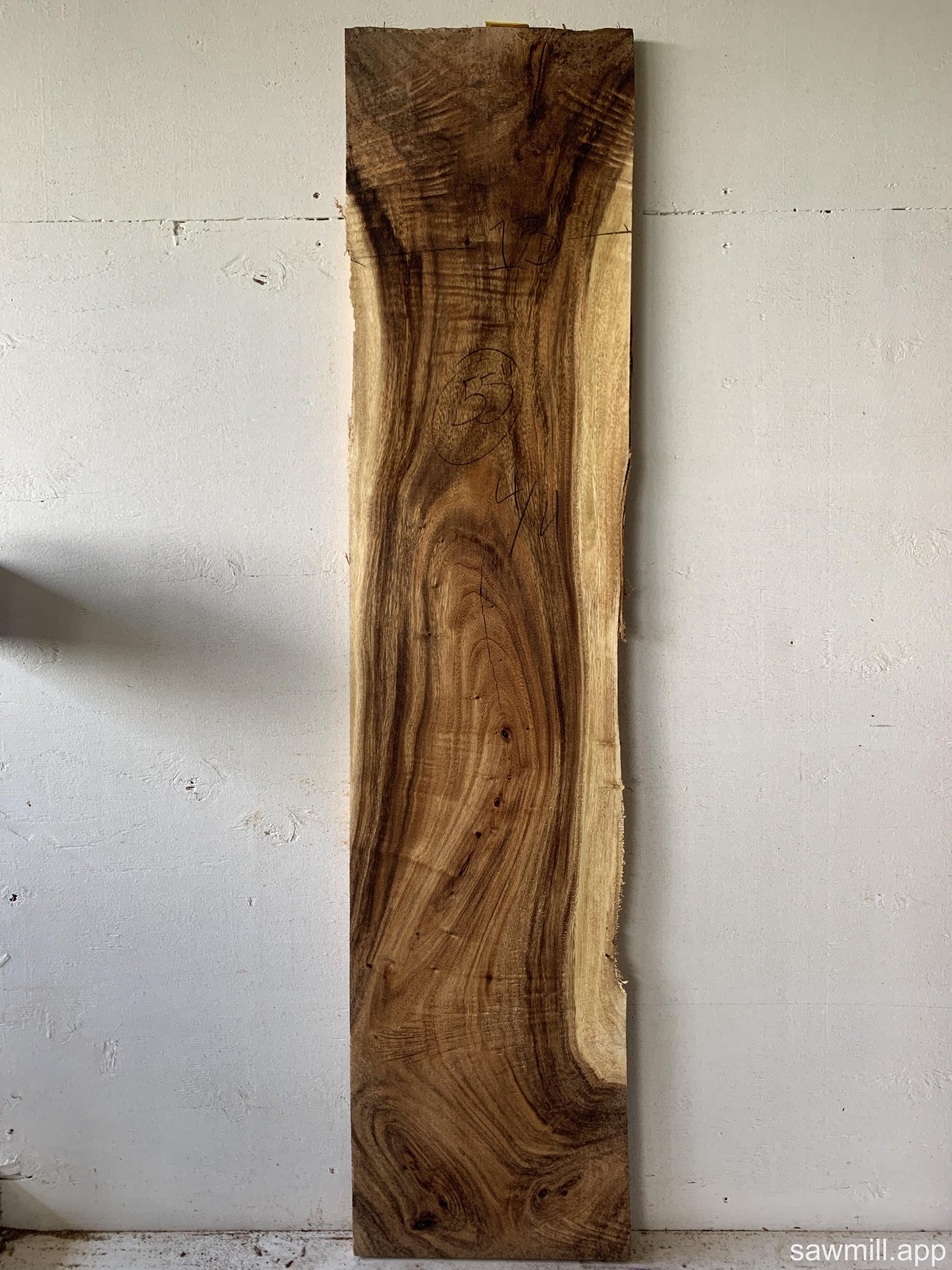1" x 13" x 55" Monkeypod