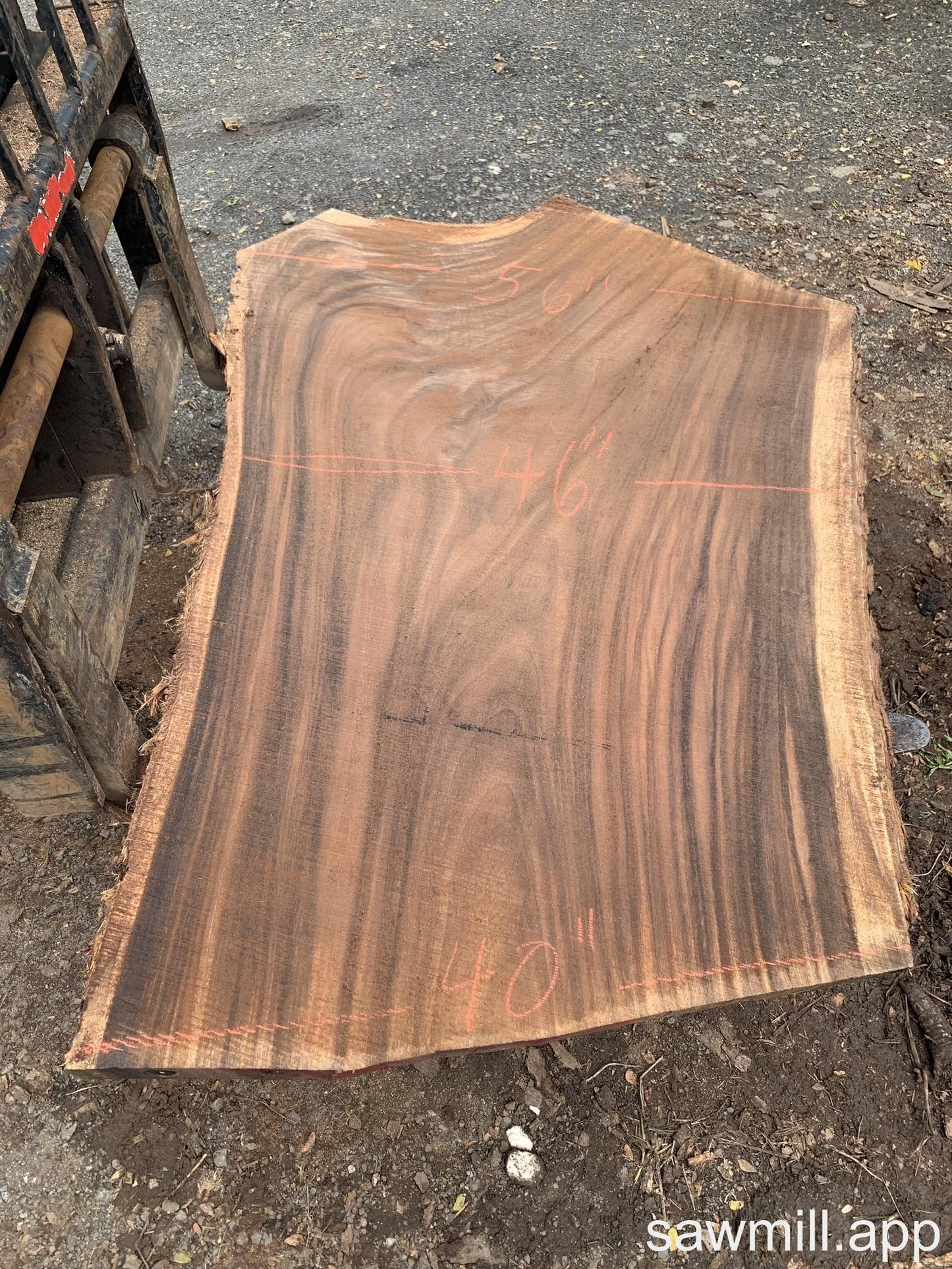 2.25" x 56" x 80" Monkeypod