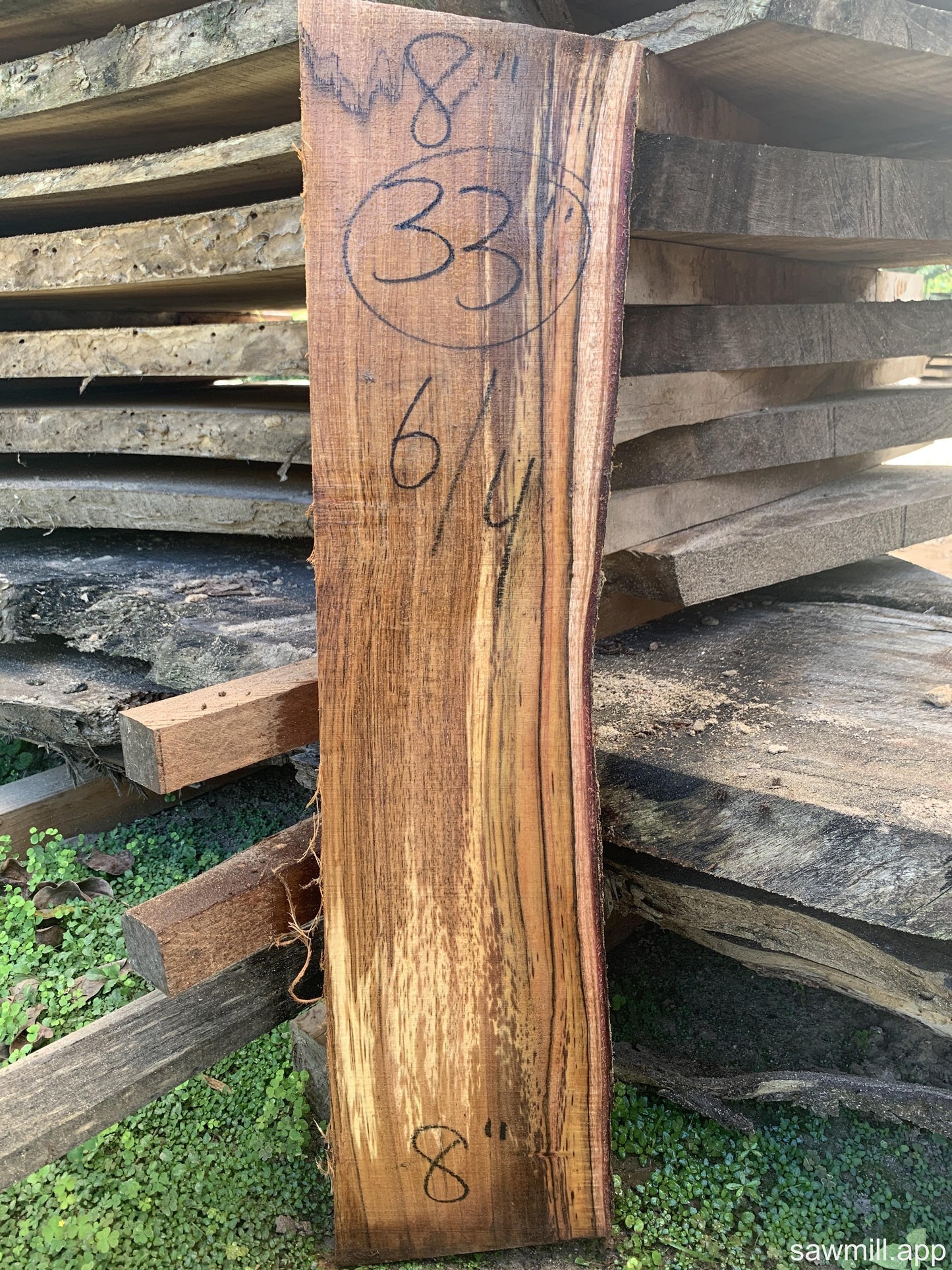 1.5" x 8" x 33" Koa