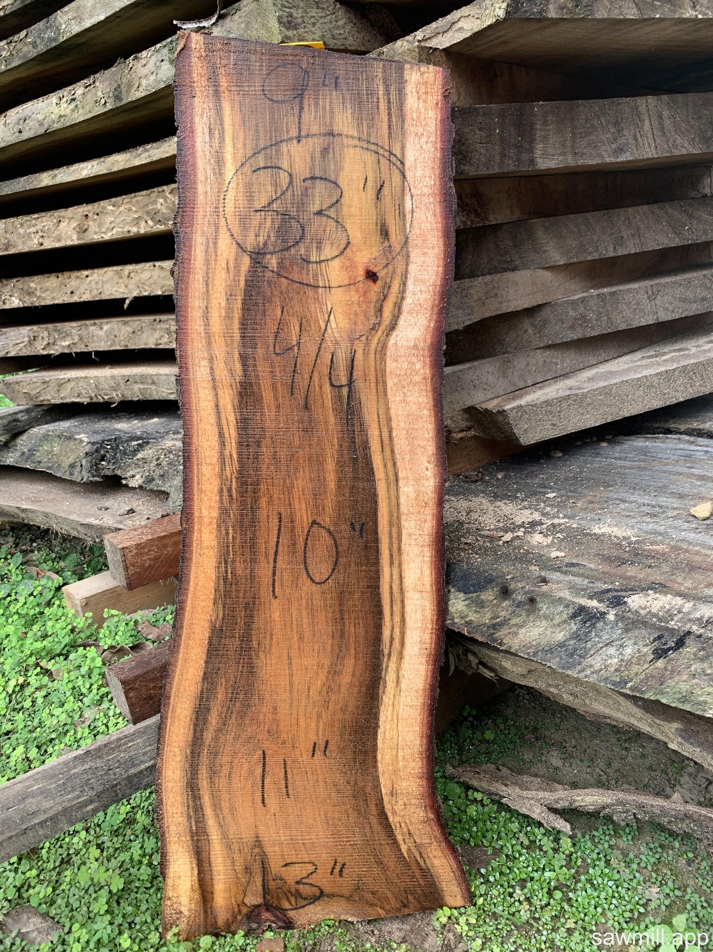 1" x 12" x 33" Koa