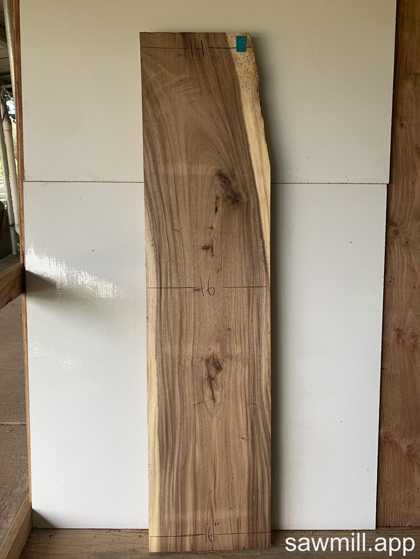 1.5" x 16" x 66" Monkeypod