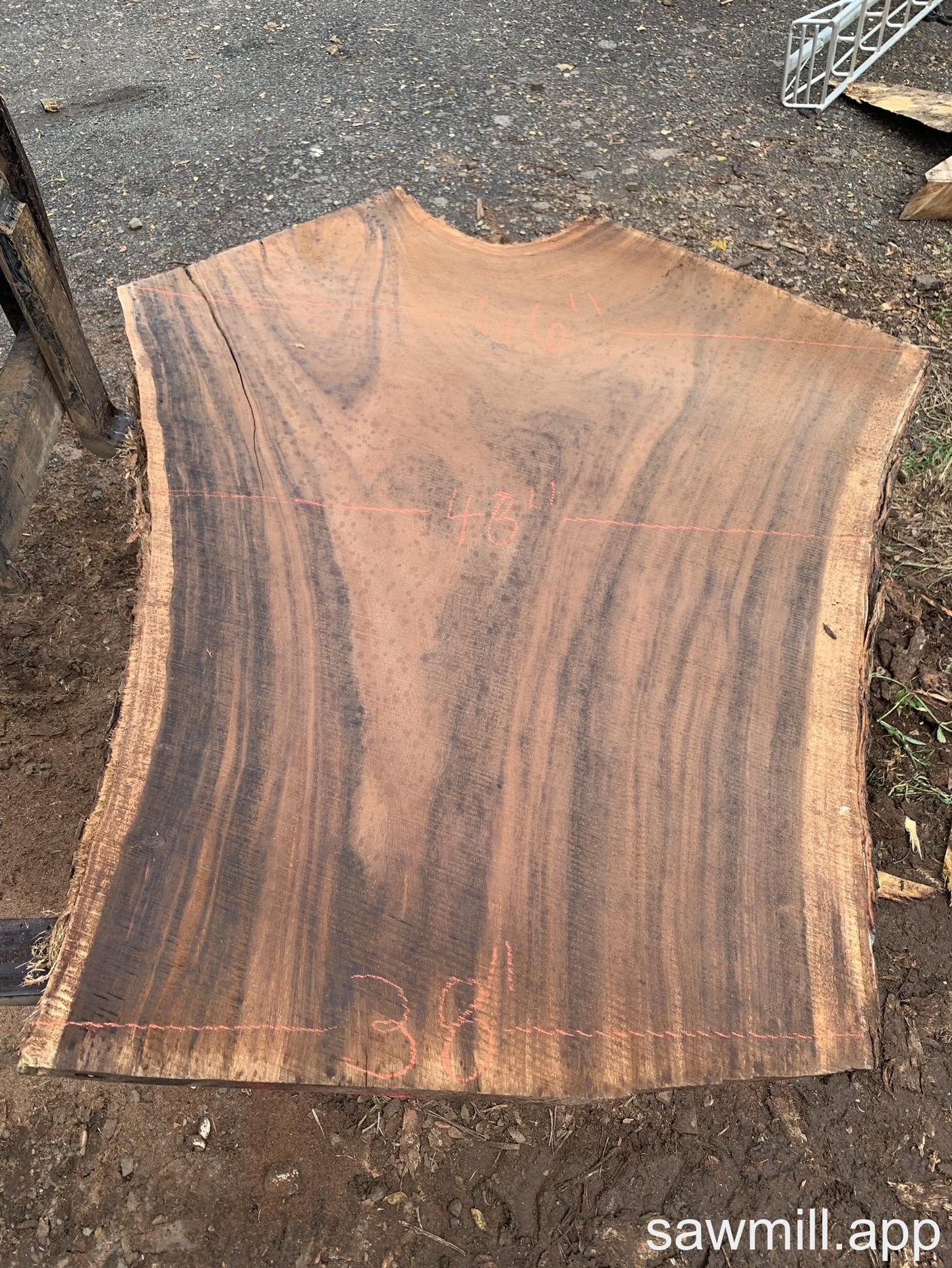 2.5" x 66" x 80" Monkeypod