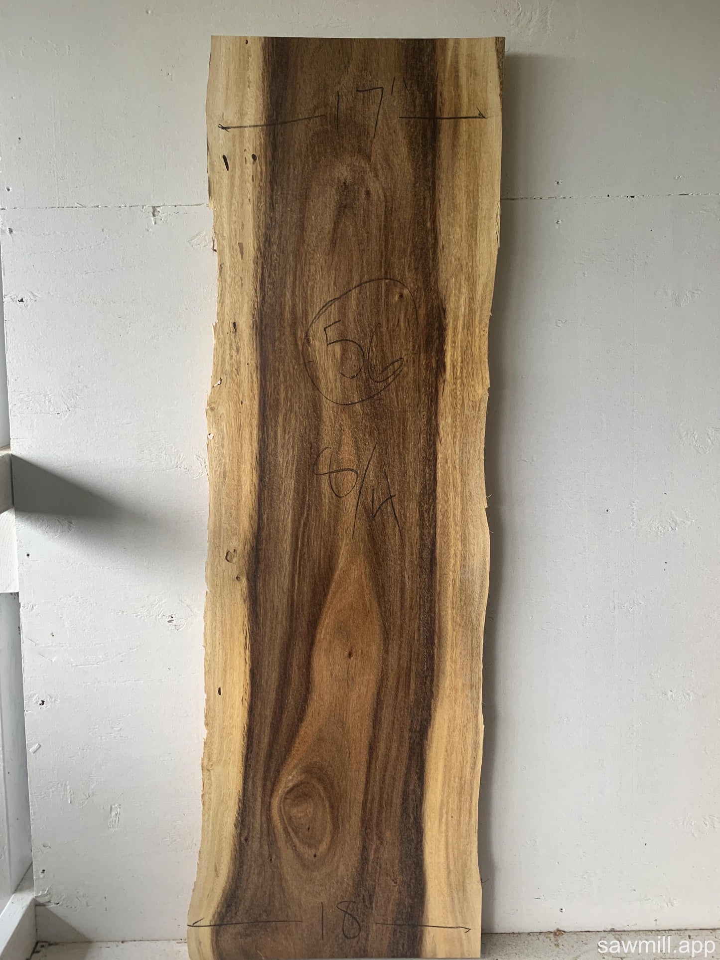 2" x 18" x 56" Monkeypod