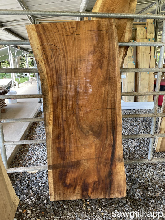 2.5" x 32" x 67" Monkeypod