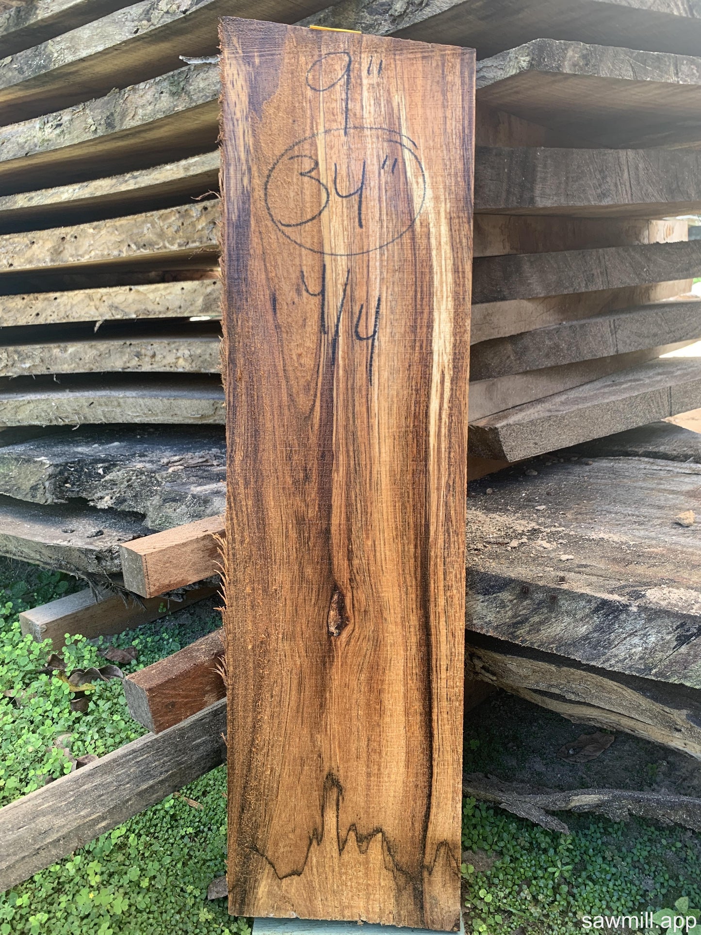 1" x 9" x 34" Koa