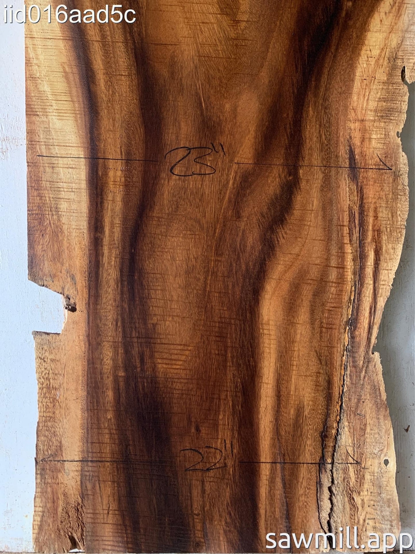 2.25" x 29" x 64" Monkeypod