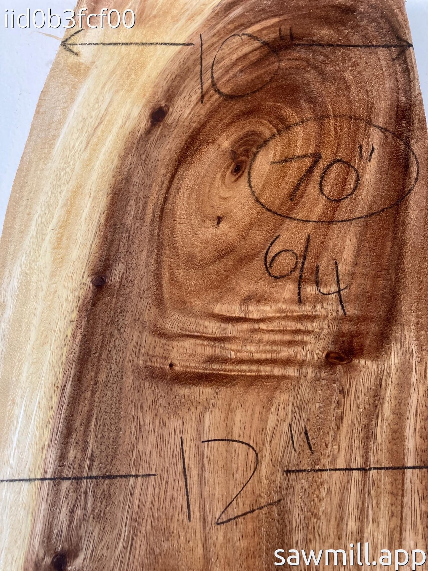 1.5" x 13" x 70" Monkeypod