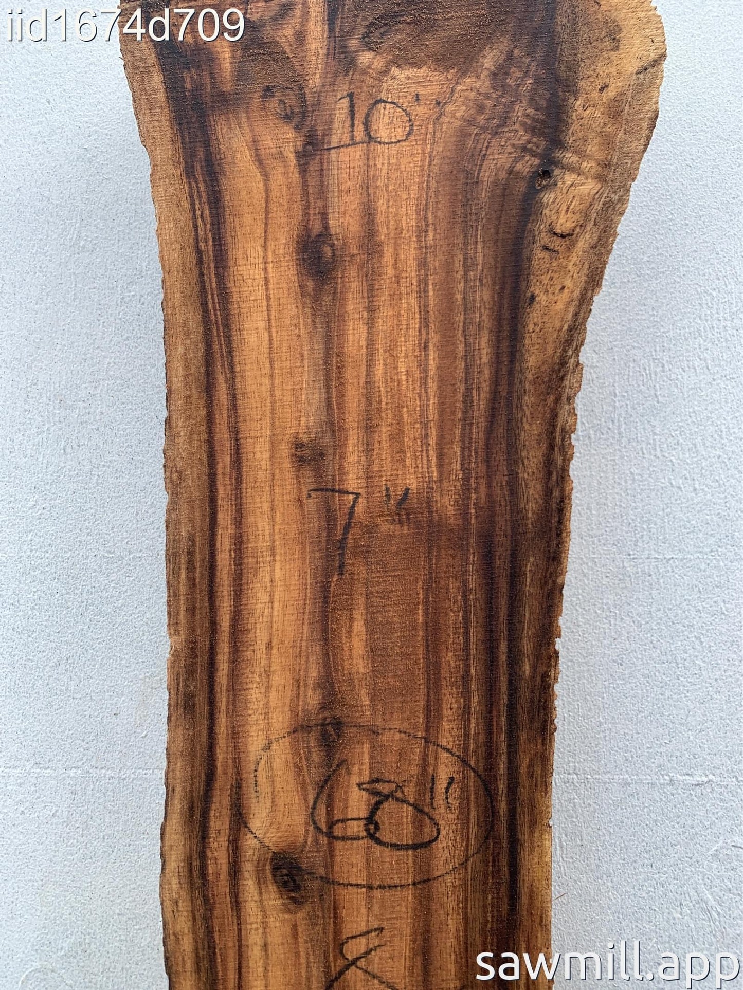 2" x 10" x 68" Monkeypod