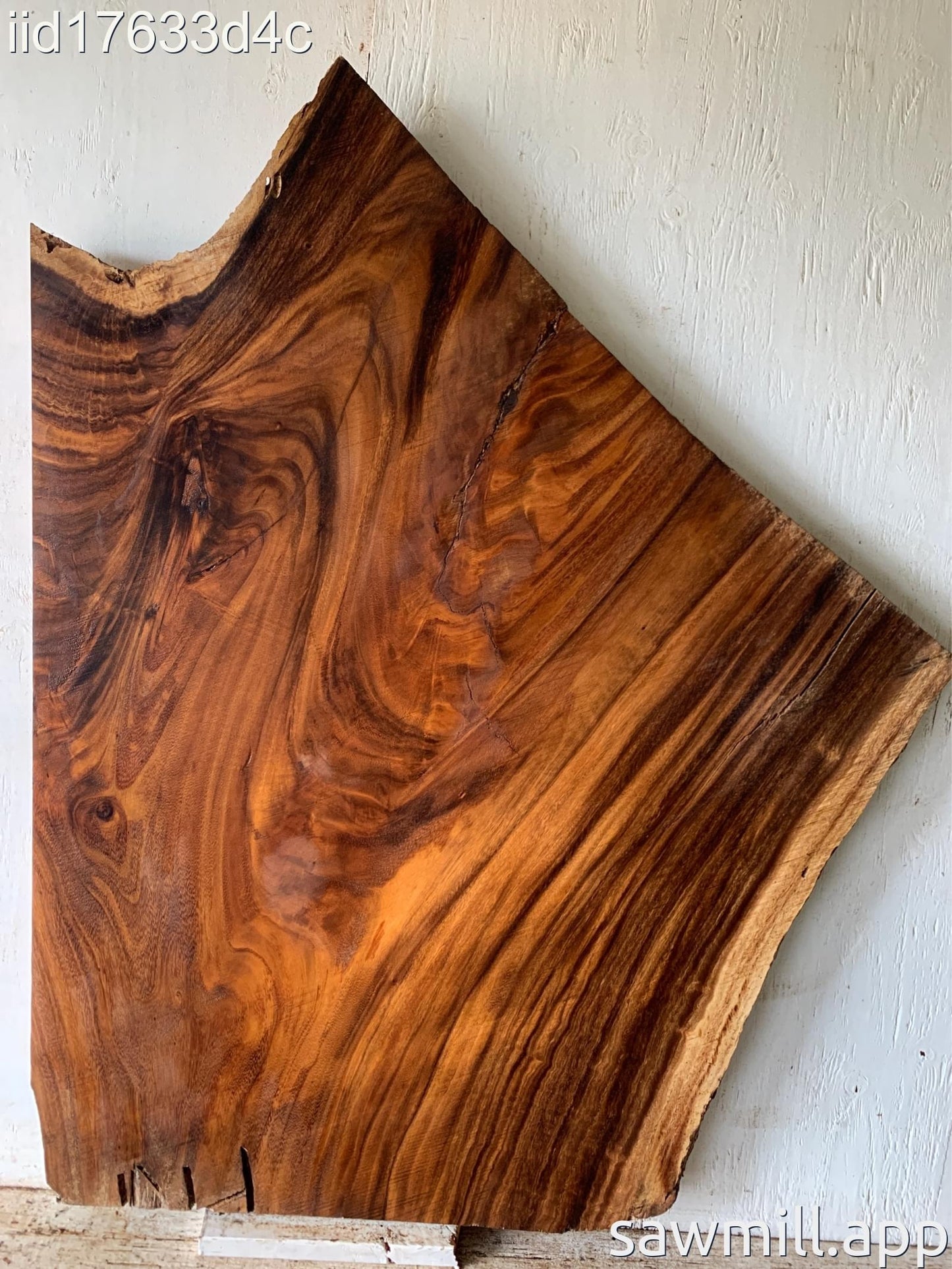 2.75" x 50" x 49" Monkeypod