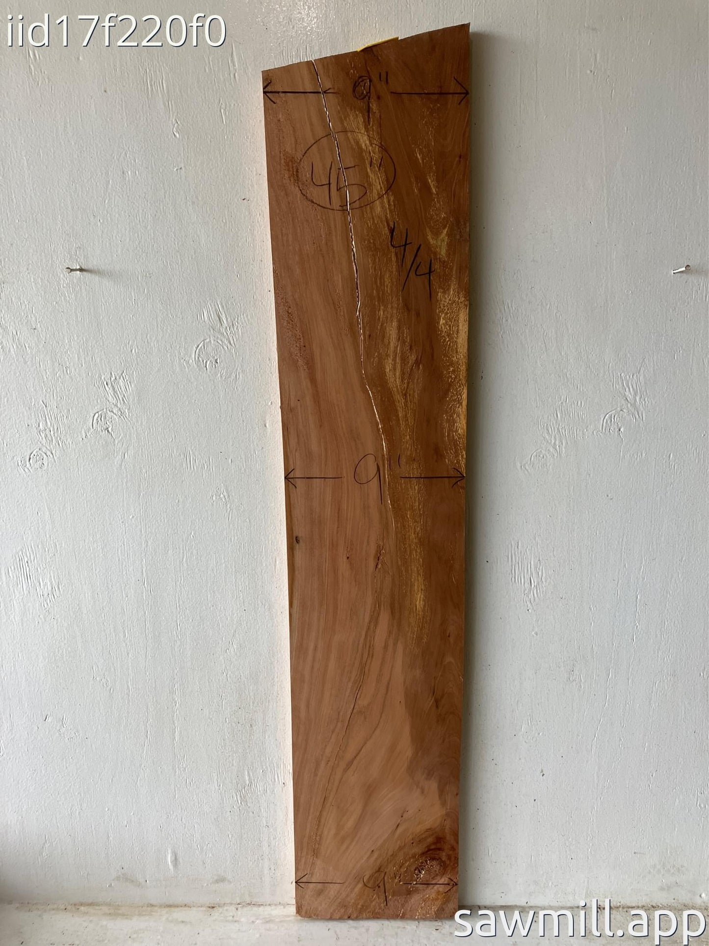 1" x 9" x 45" False Kamani