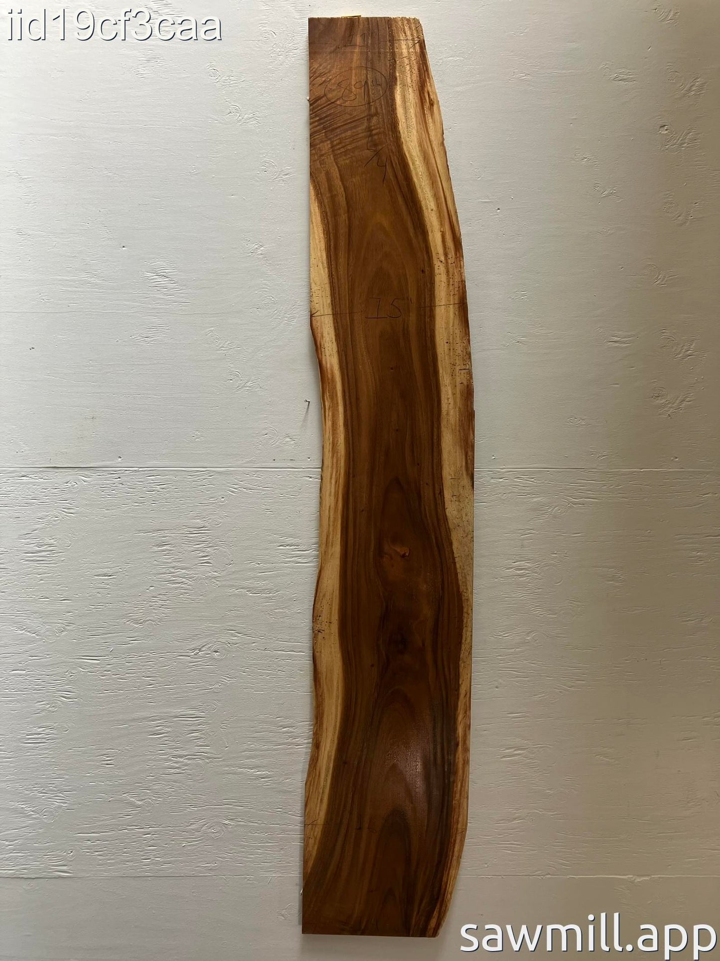 1.5" x 16" x 89" Monkeypod