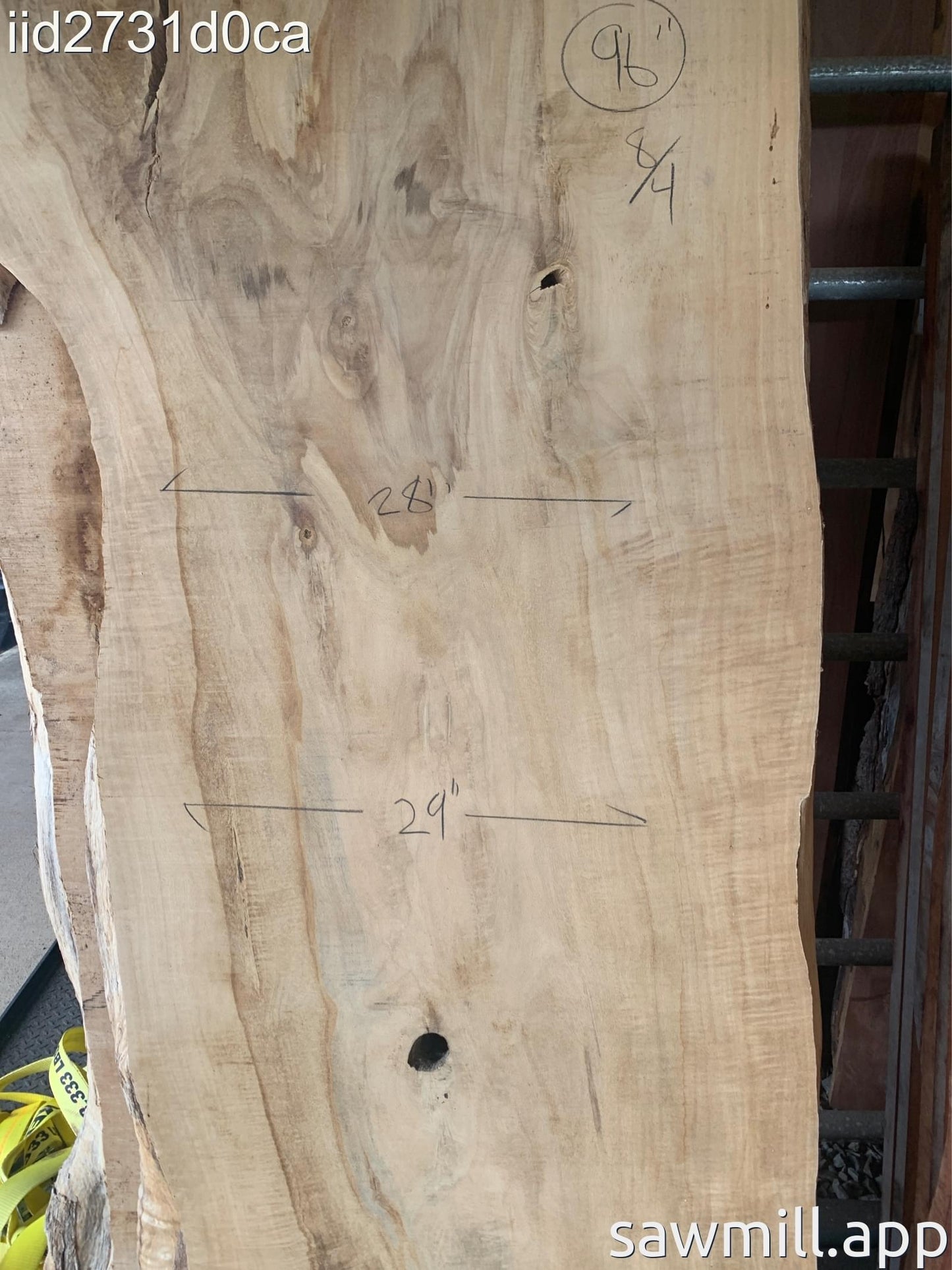 2" x 35" x 96" Fiddle Wood