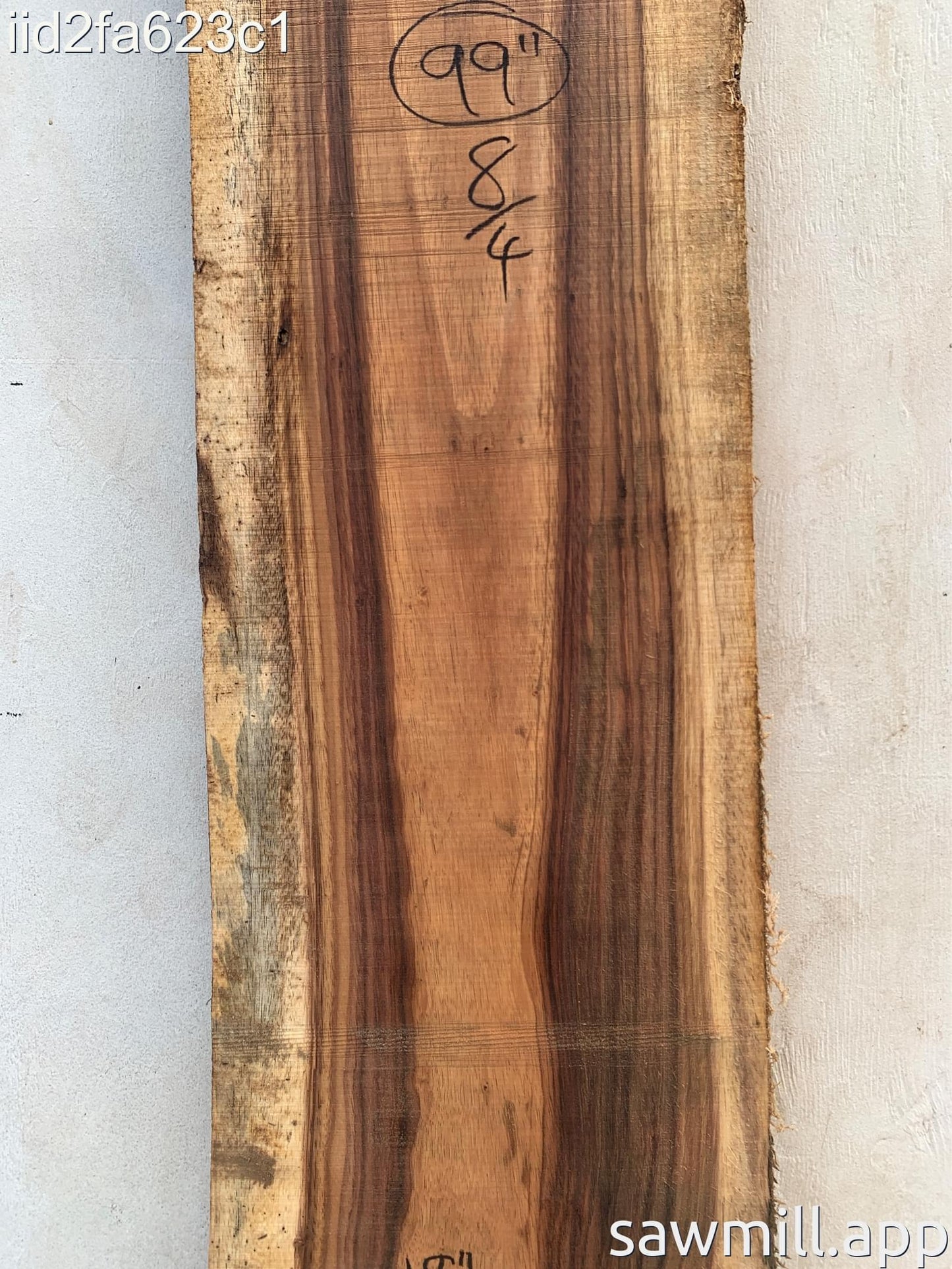 2" x 19" x 99" Chocolate Albizia
