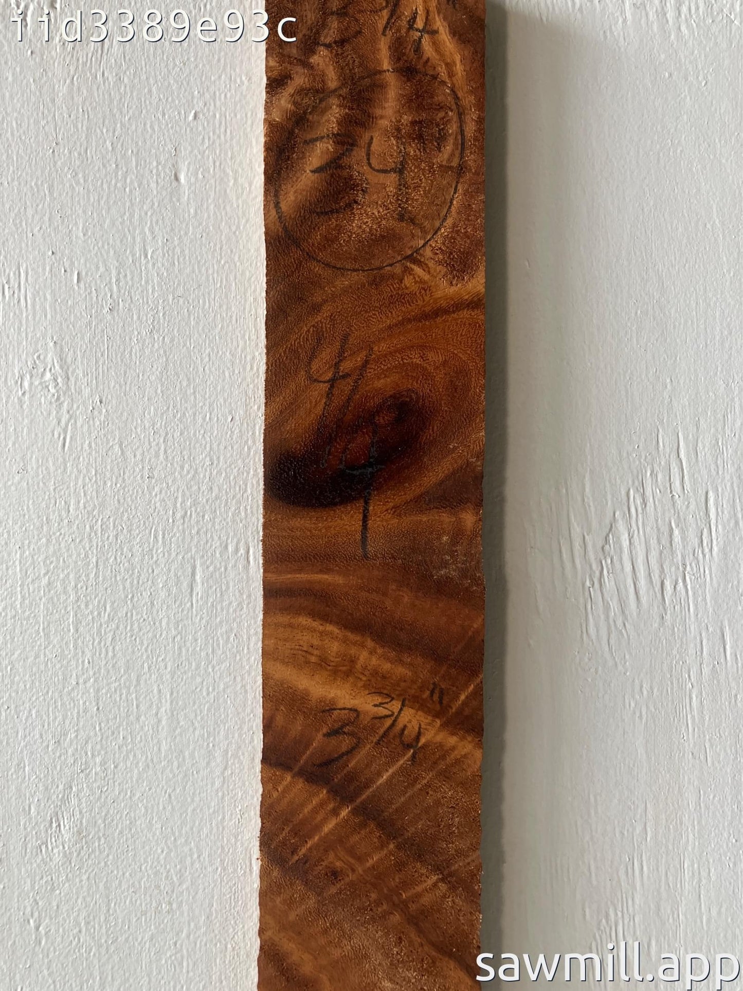 1" x 3" x 34" Monkeypod