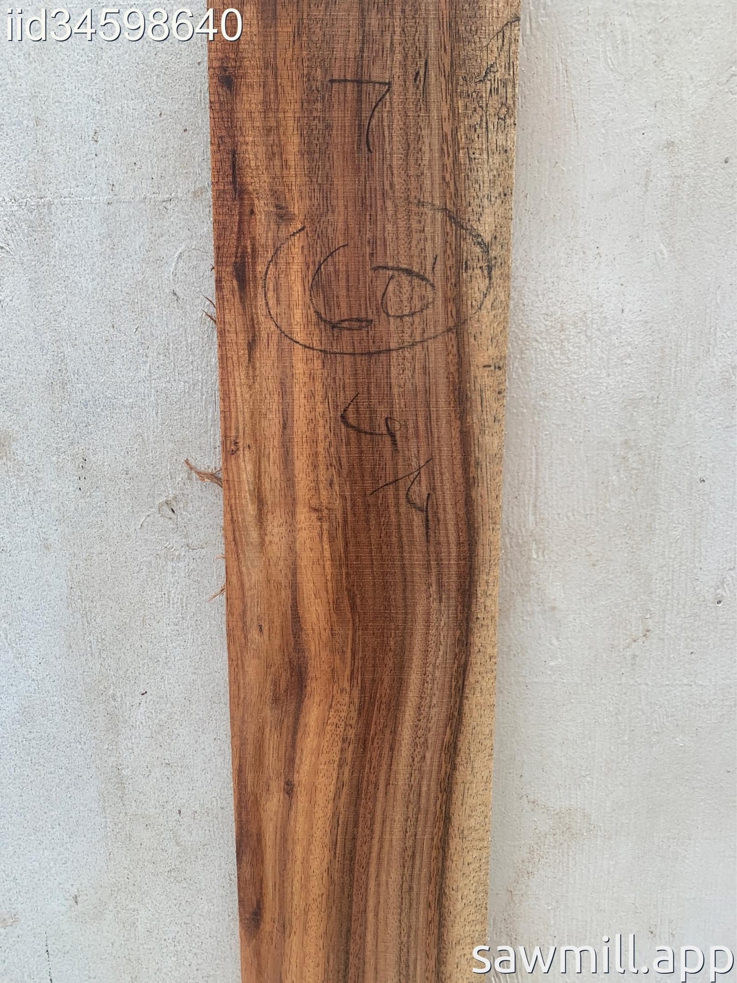 1" x 7" x 60" Chocolate Albizia