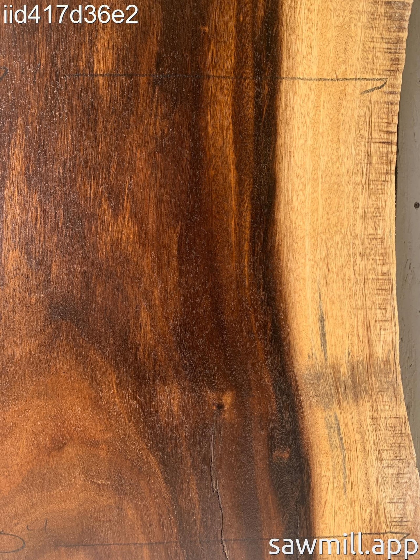 2" x 30" x 42" Monkeypod