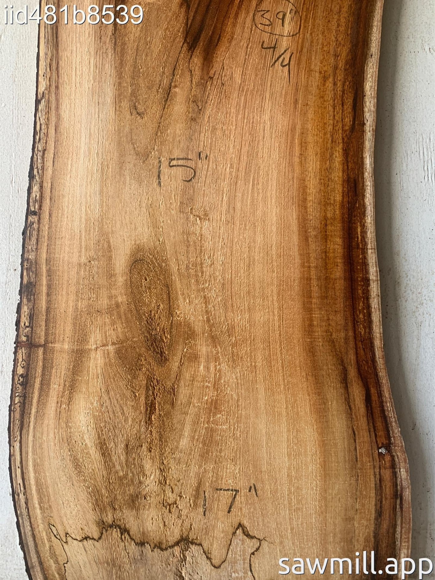 1" x 17" x 39" Koa