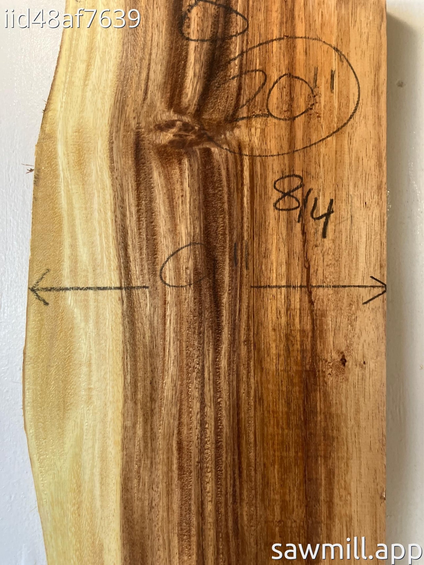 2" x 9" x 20" Monkeypod