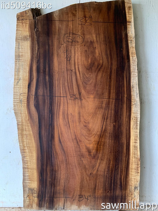 2.25" x 36" x 56" Monkeypod