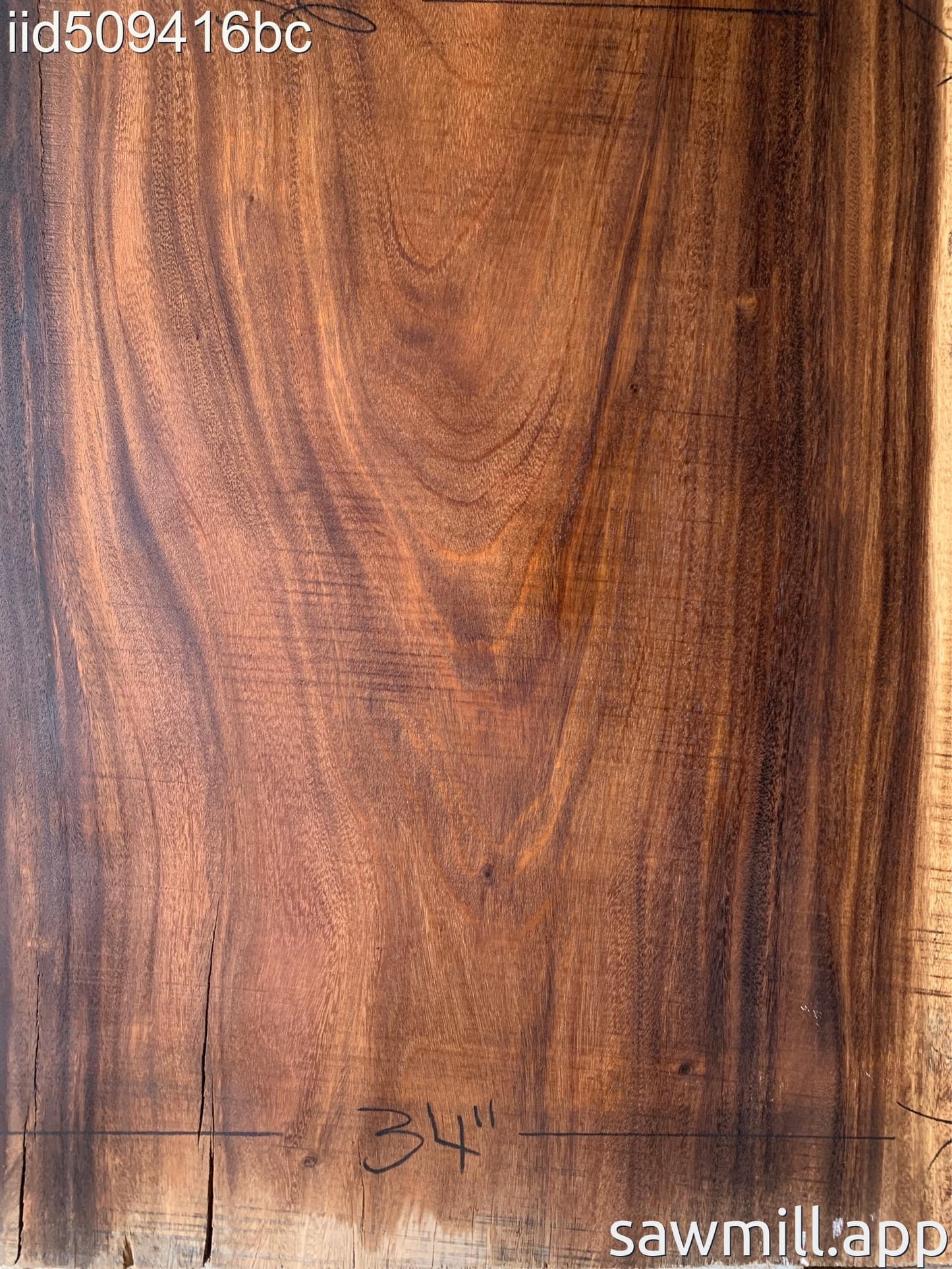 2.25" x 36" x 56" Monkeypod