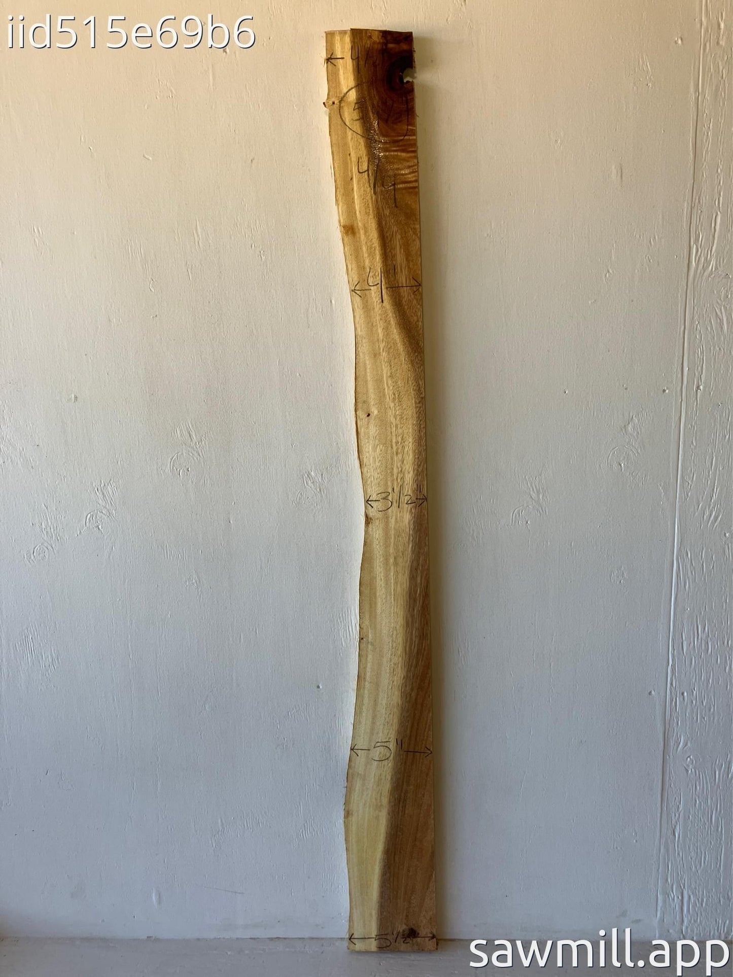 1" x 5" x 54" Monkeypod