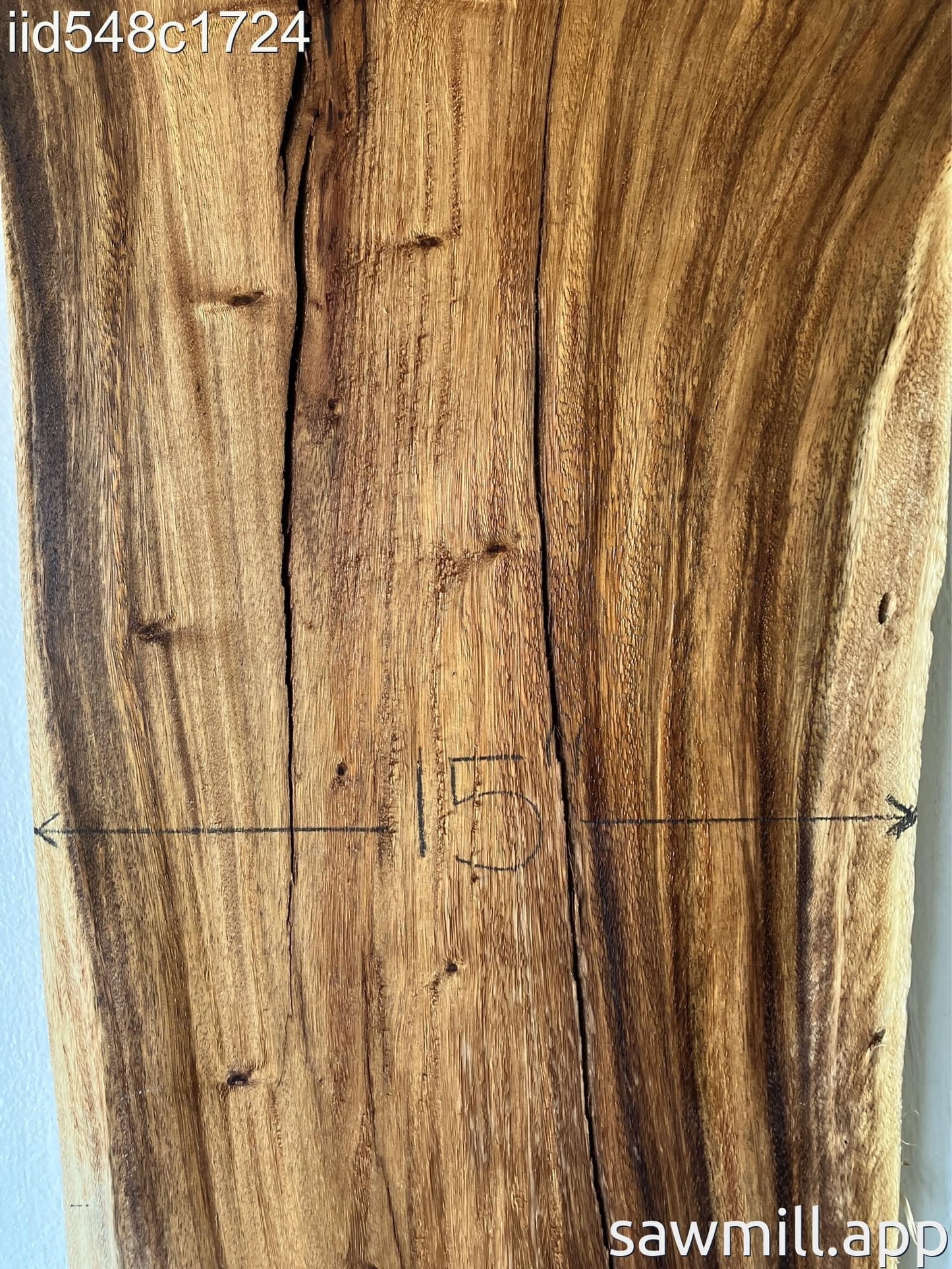 0.75" x 16" x 75" Monkeypod