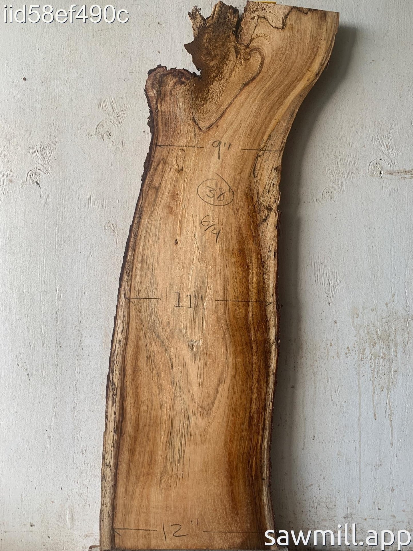 1.5" x 12" x 38" Koa