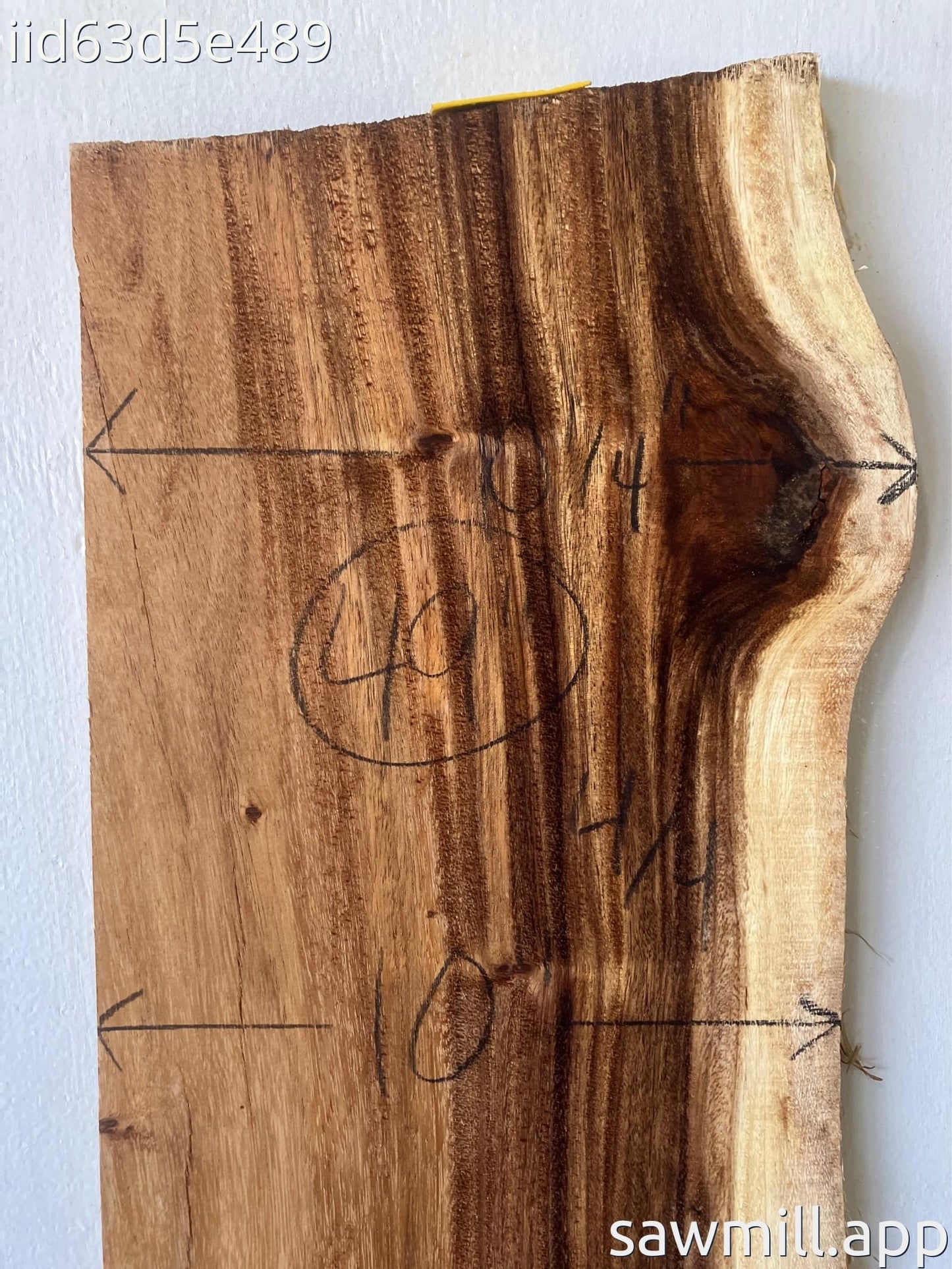 1" x 10" x 49" Monkeypod