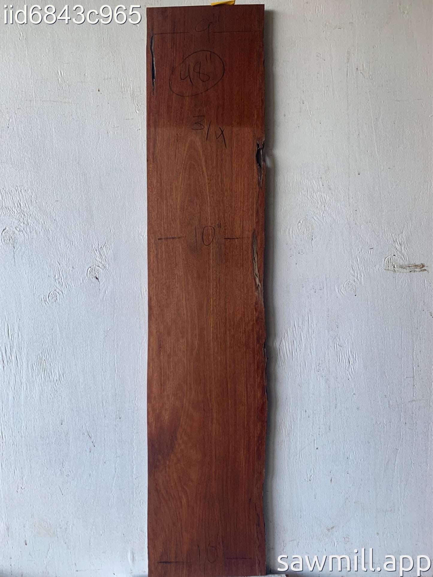 0.75" x 10" x 48" Ironbark Eucalyptus