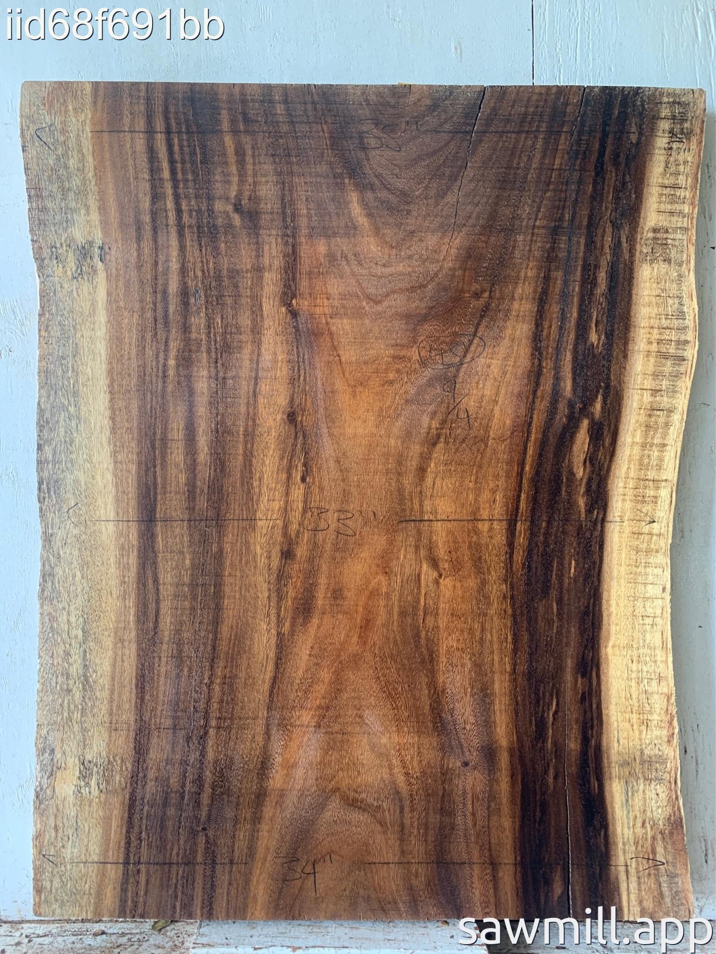 2.25" x 35" x 43" Monkeypod