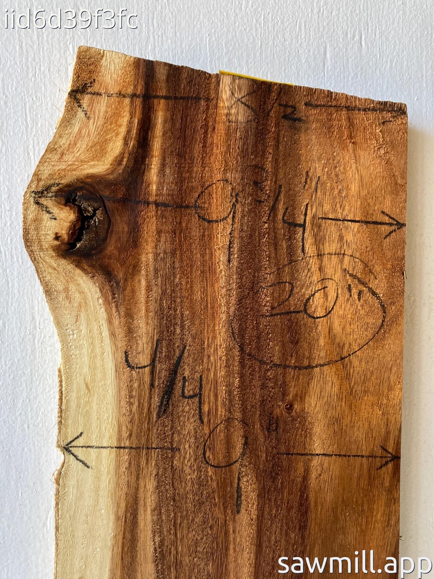1" x 9" x 20" Monkeypod