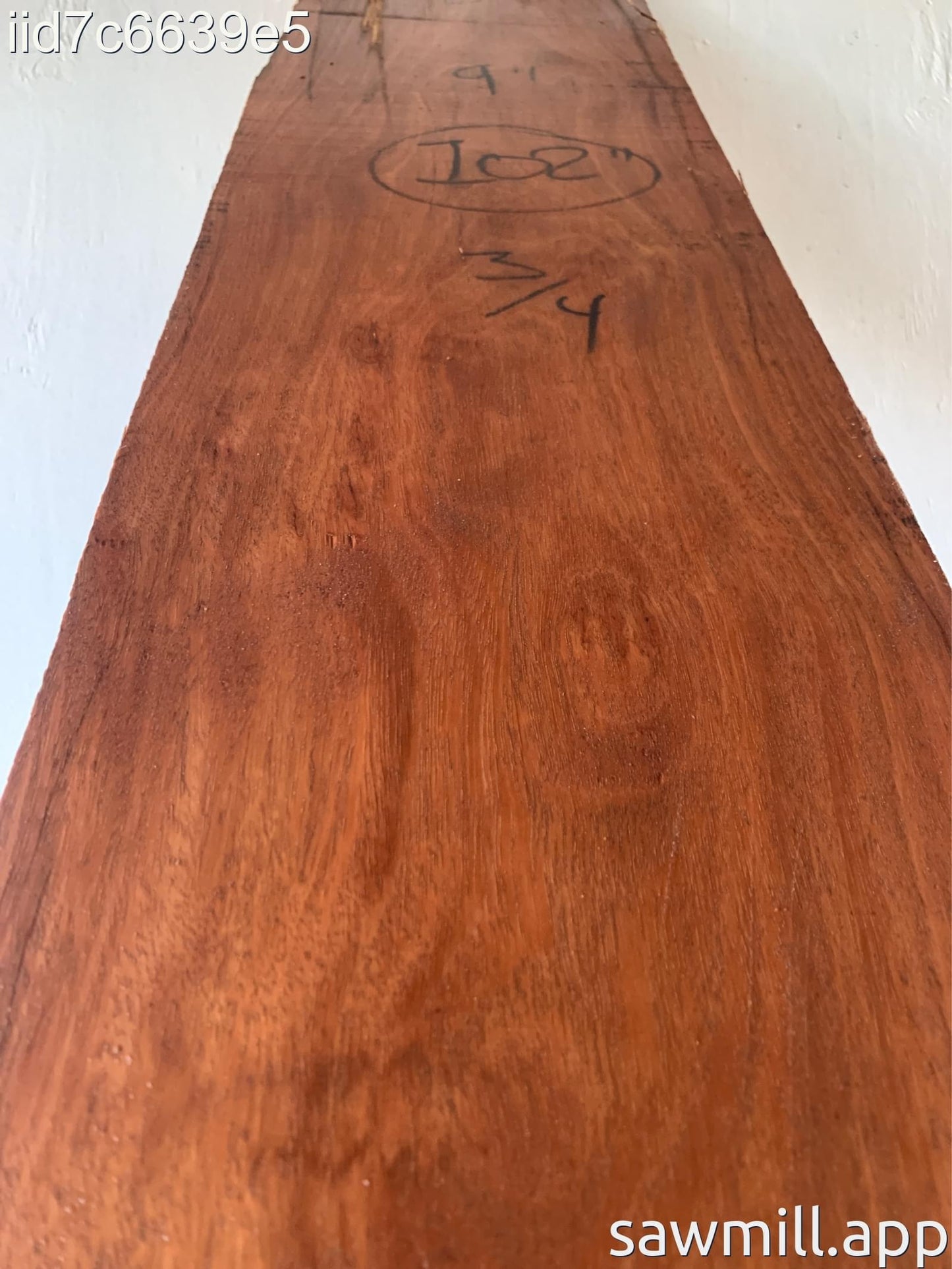 0.75" x 9" x 102" Ironbark Eucalyptus