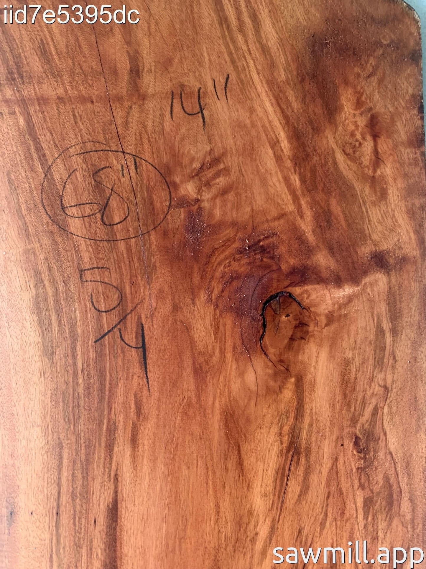 1.25" x 14" x 68" Lychee