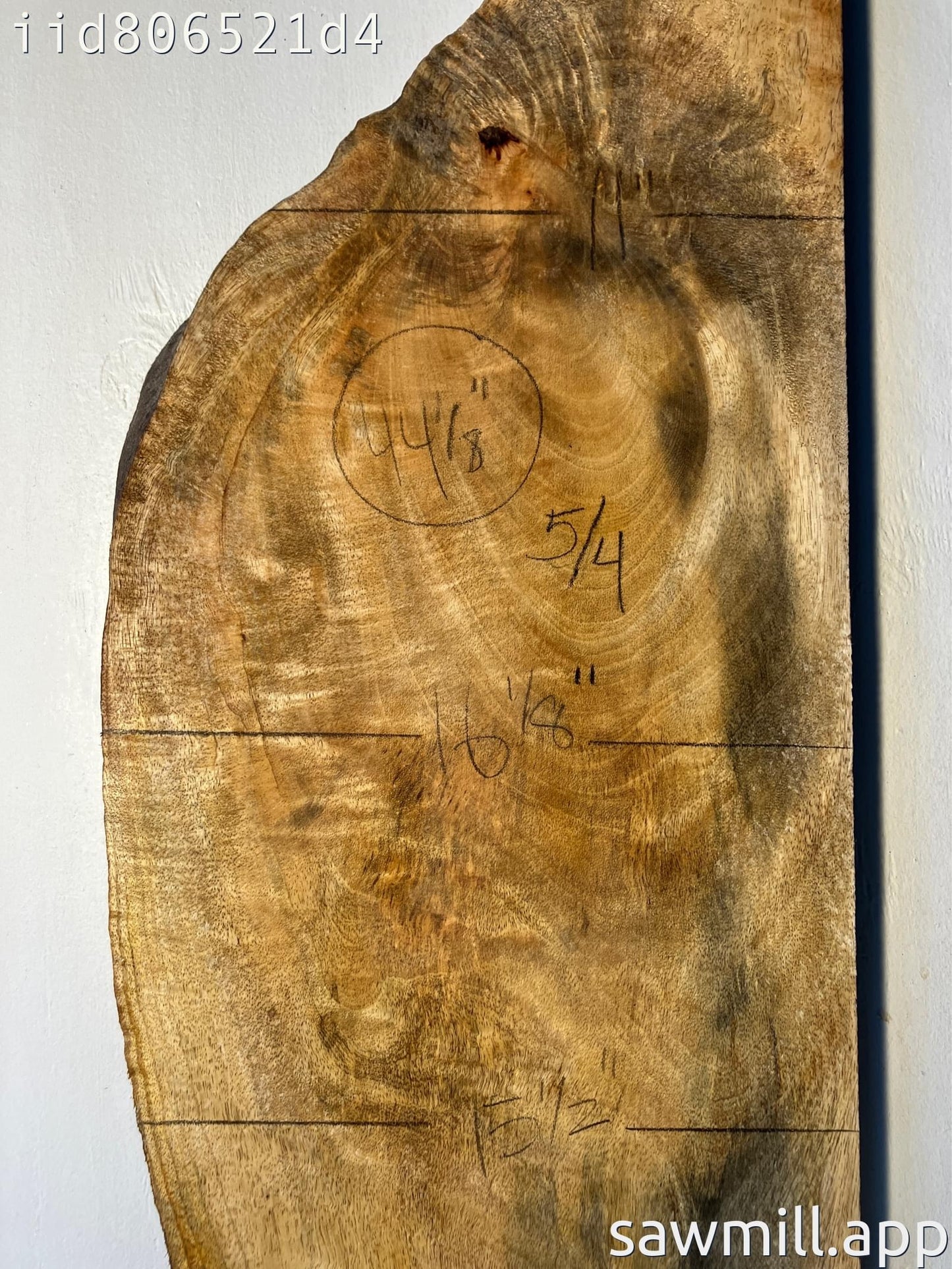 1.25" x 16" x 44" Mango