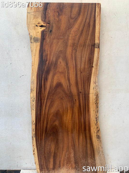 2.25" x 29" x 69" Monkeypod