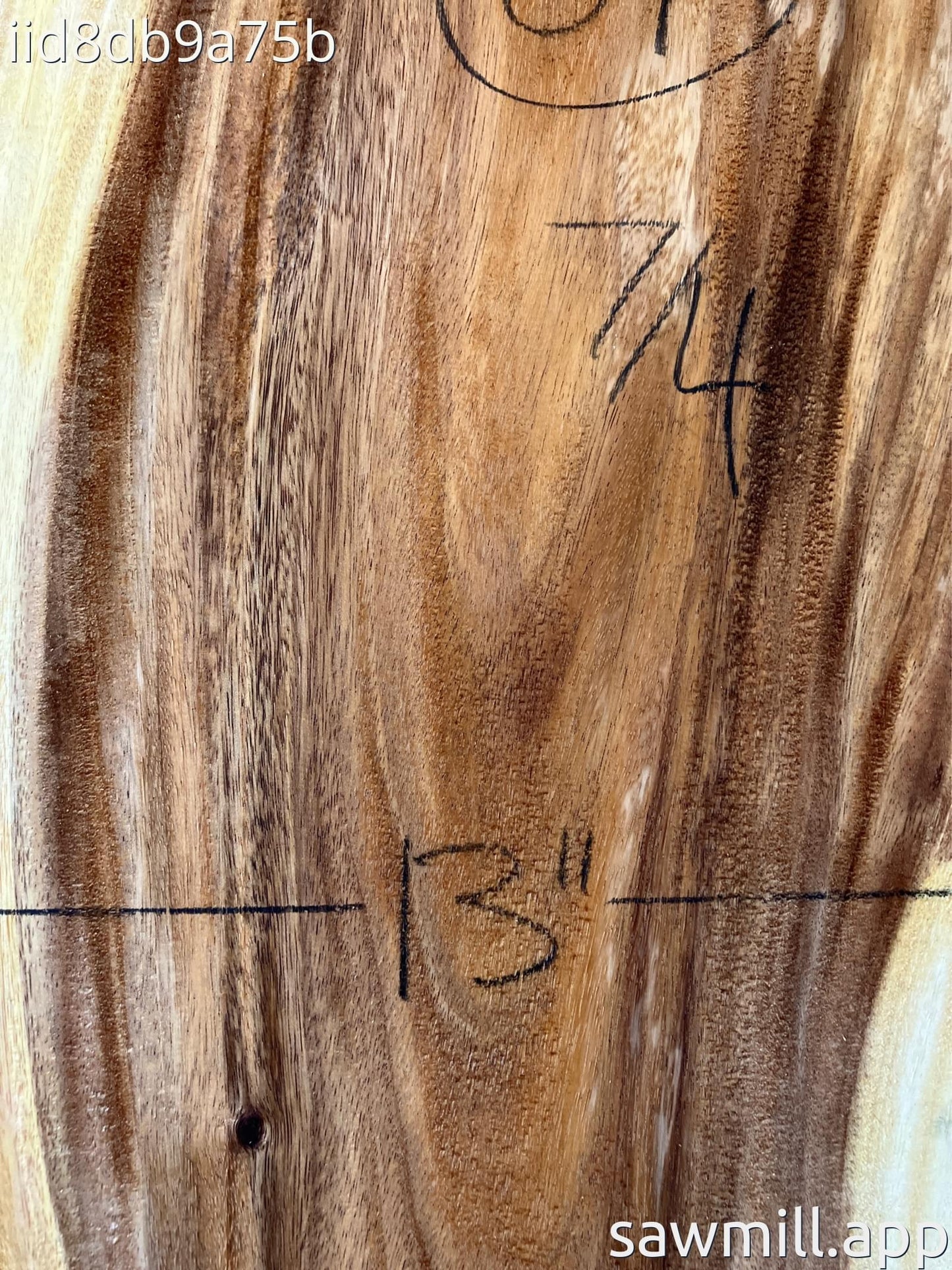 1.75" x 13" x 69" Monkeypod
