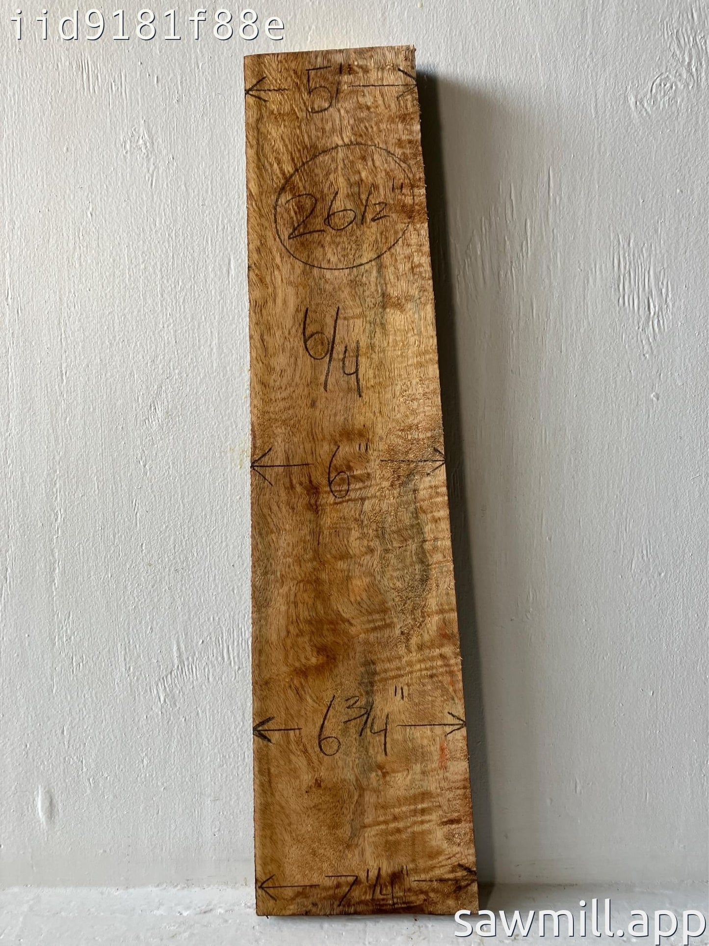 1.5" x 7" x 26" Mango