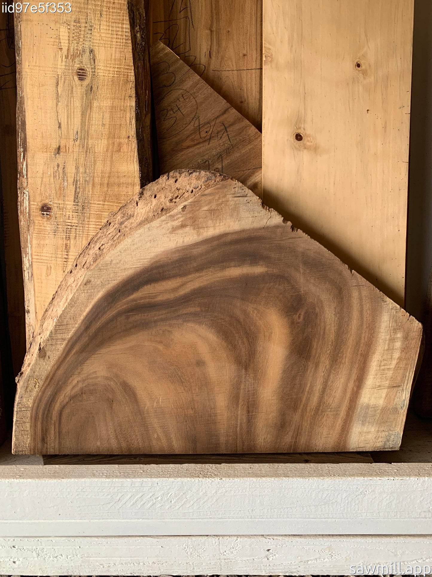 2.25" x 33" x 20" Monkeypod