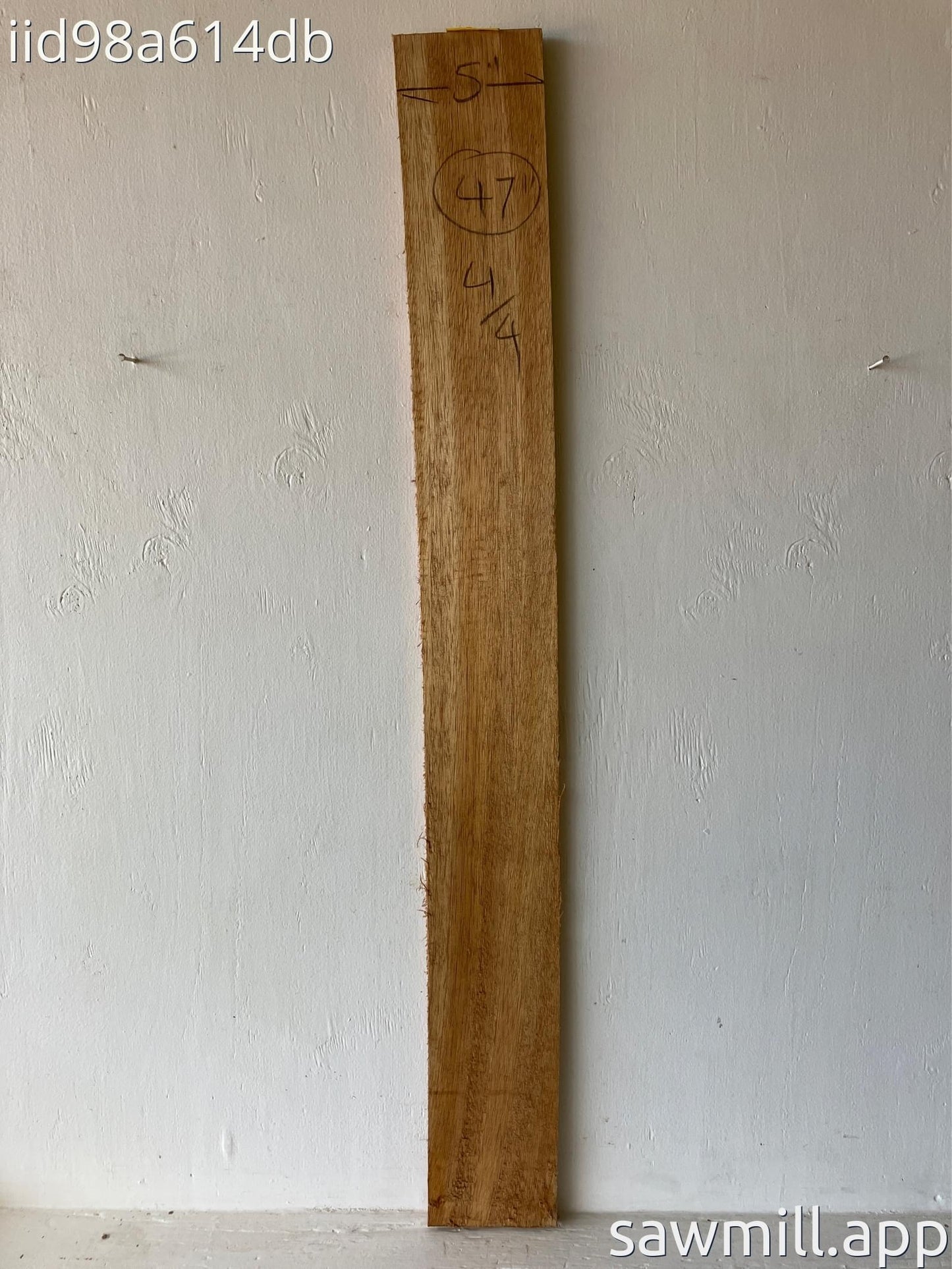 1" x 5" x 47" Albizia