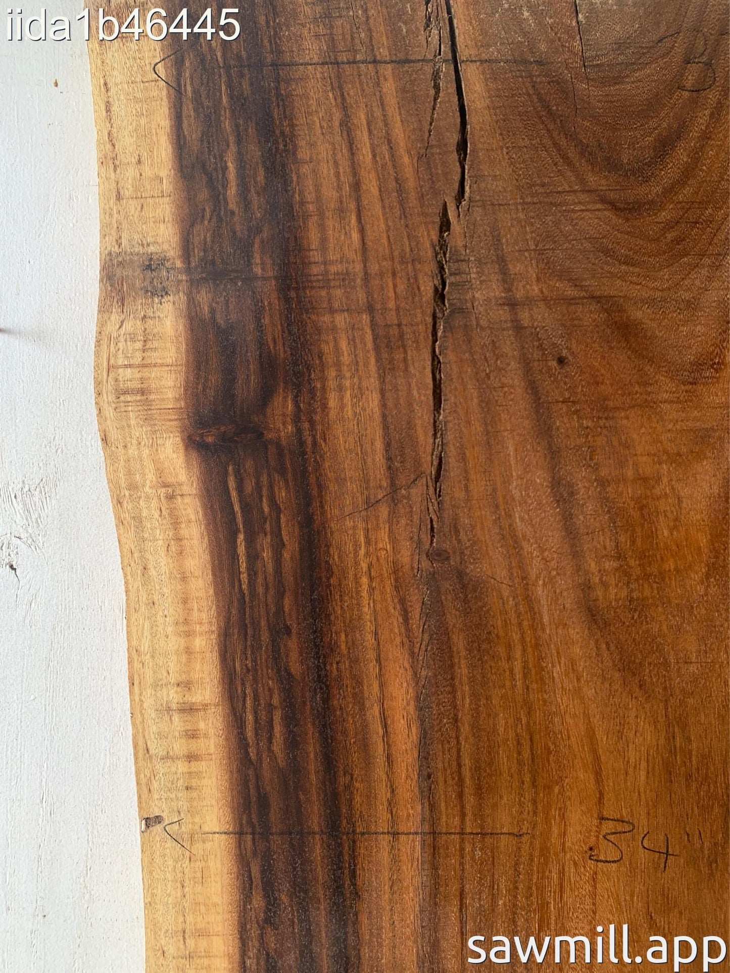 2.25" x 37" x 45" Monkeypod