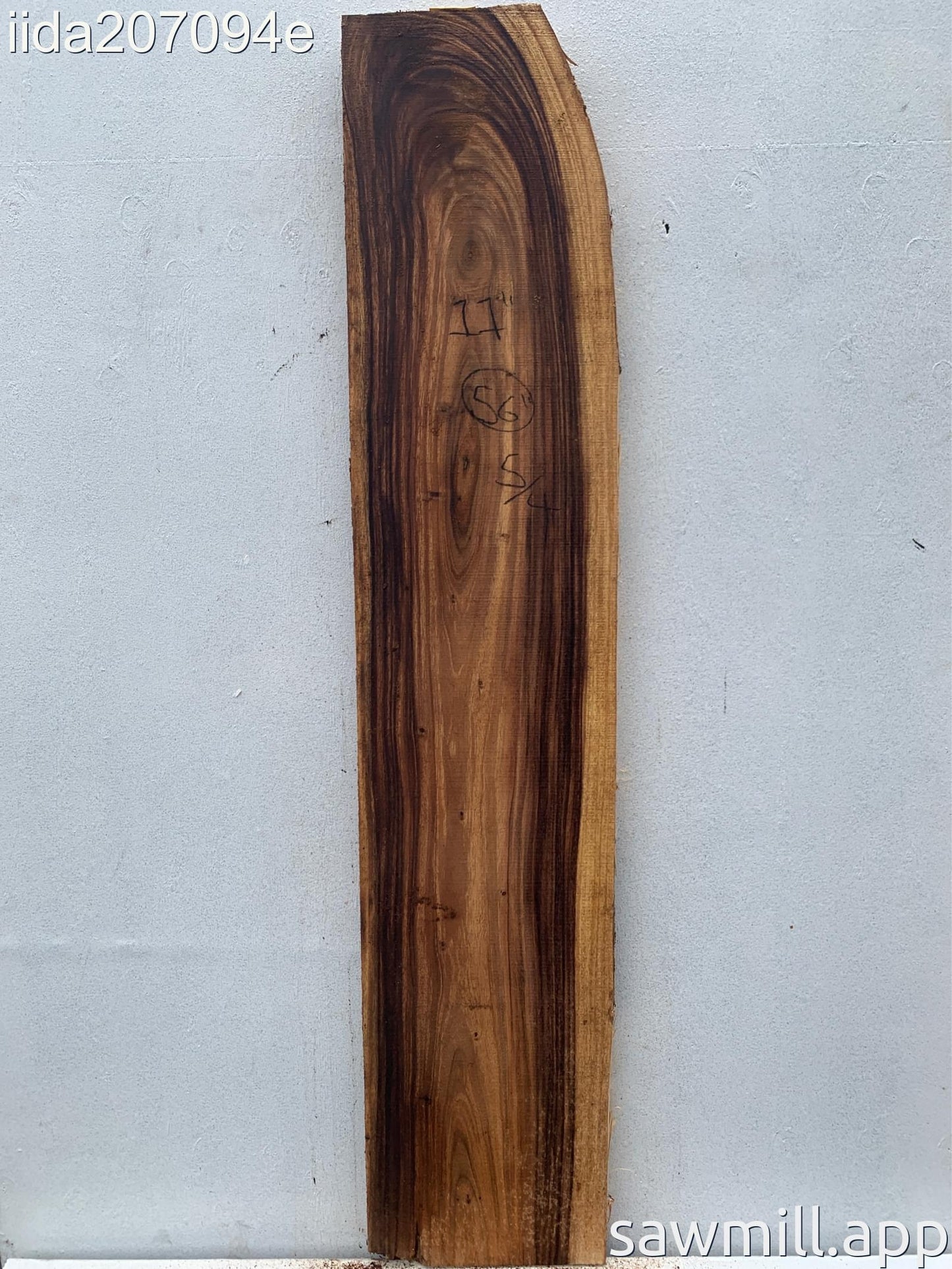 1.25" x 11" x 56" Monkeypod