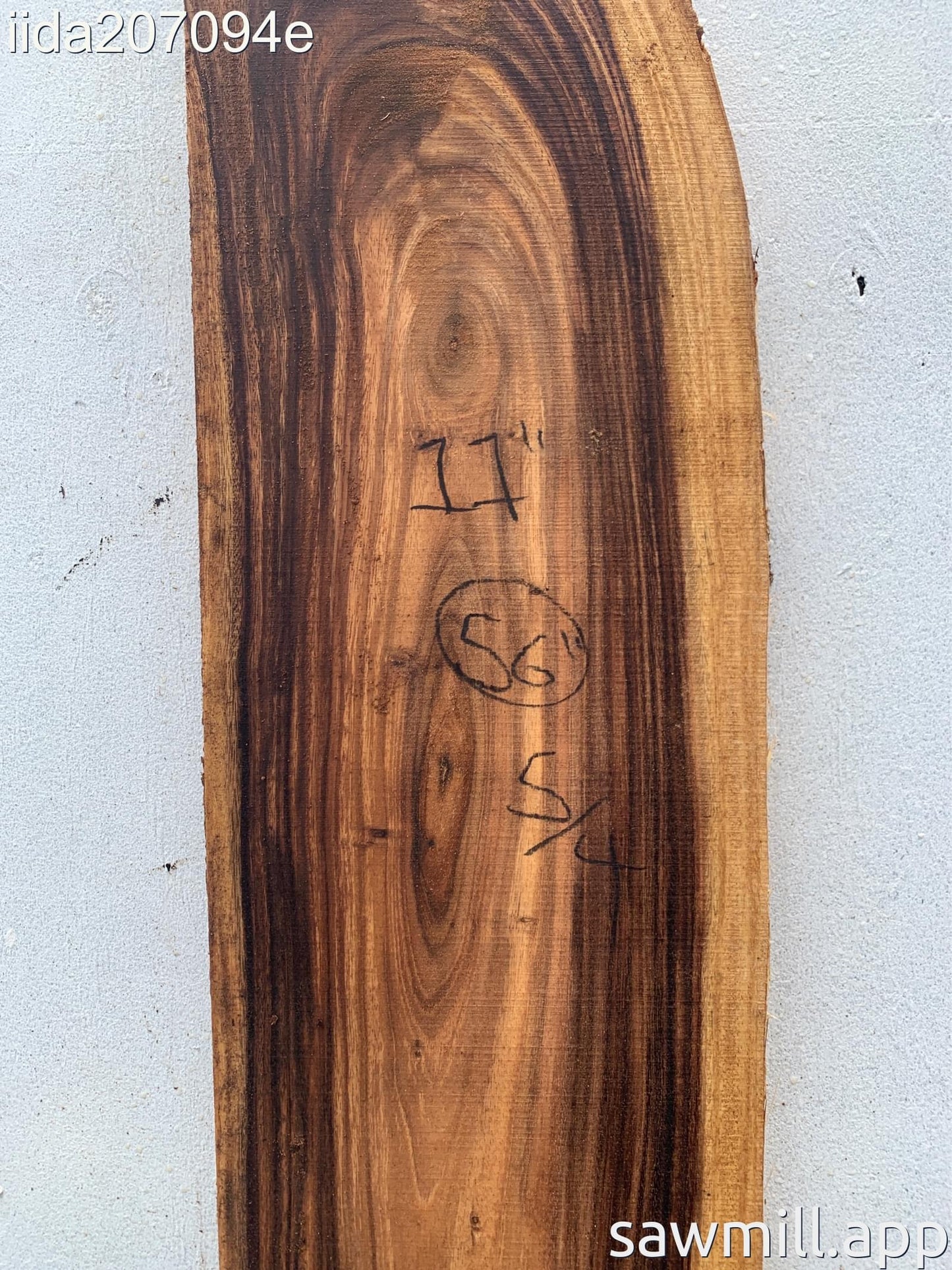 1.25" x 11" x 56" Monkeypod