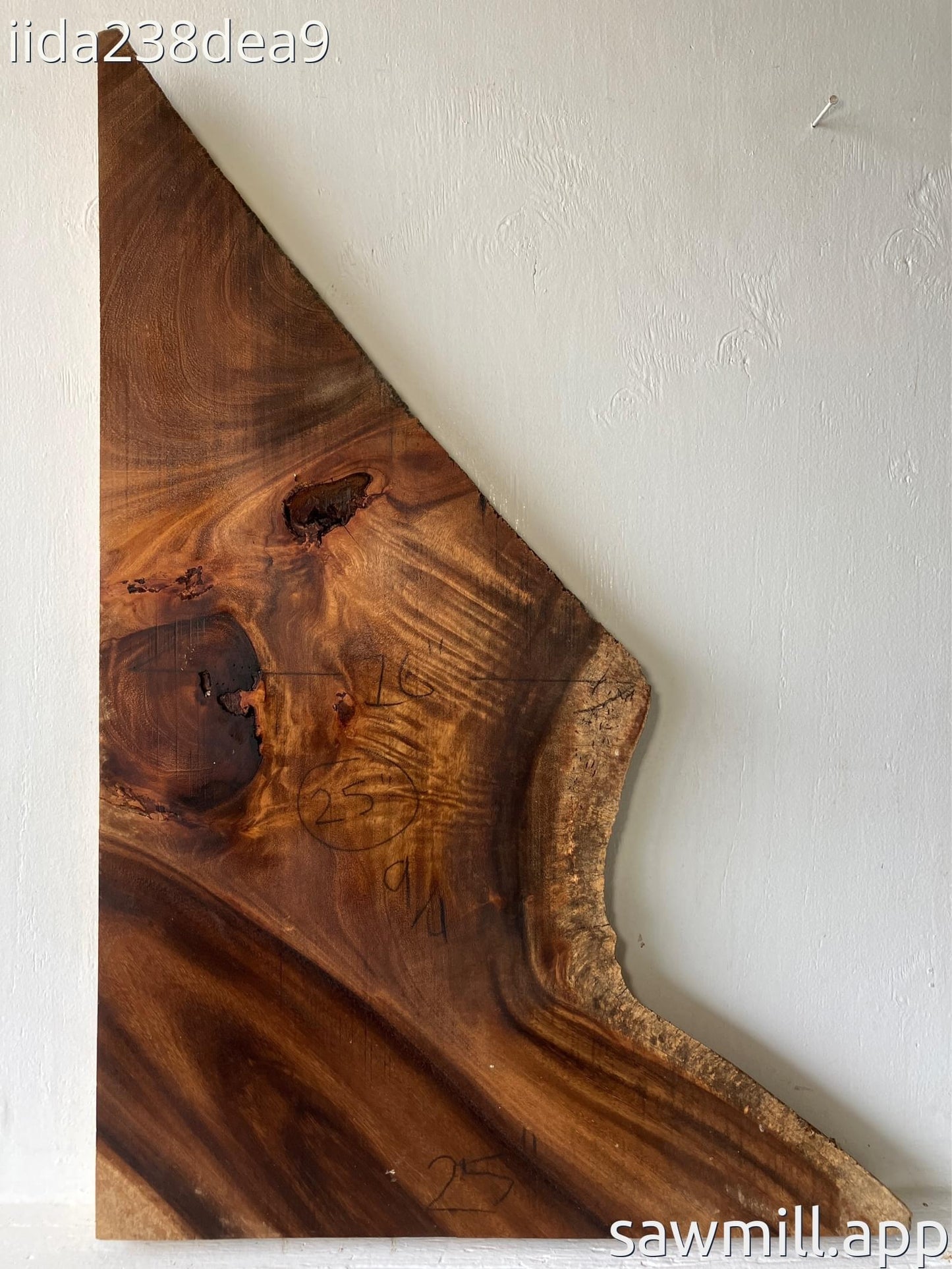 2.25" x 25" x 25" Monkeypod