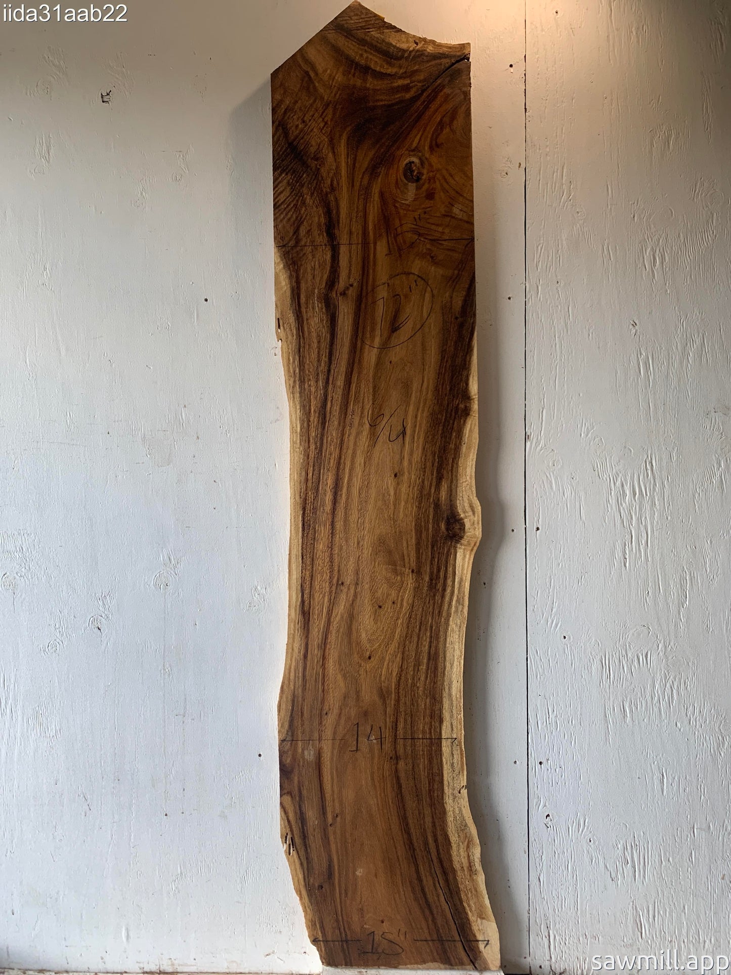 1.5" x 15" x 72" Monkeypod