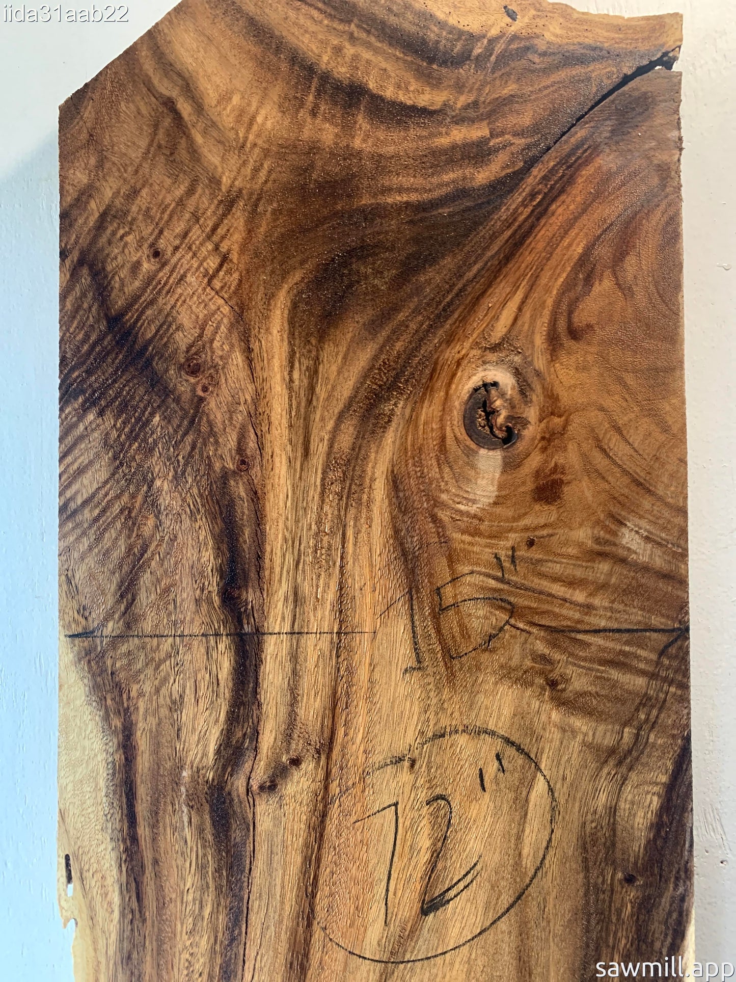 1.5" x 15" x 72" Monkeypod