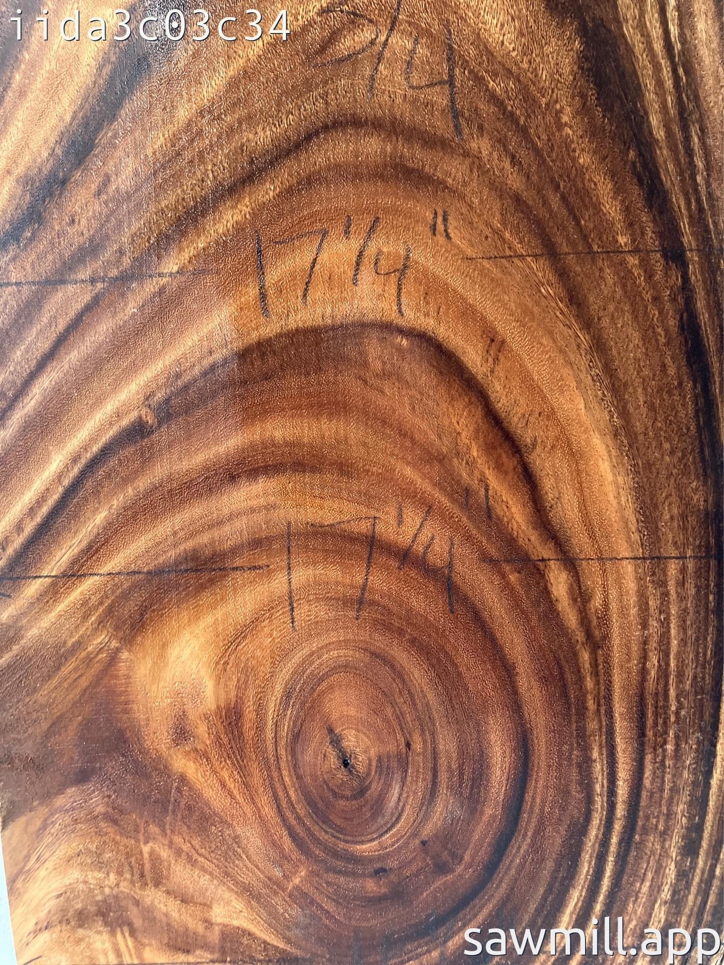 0.75" x 17" x 37" Monkeypod