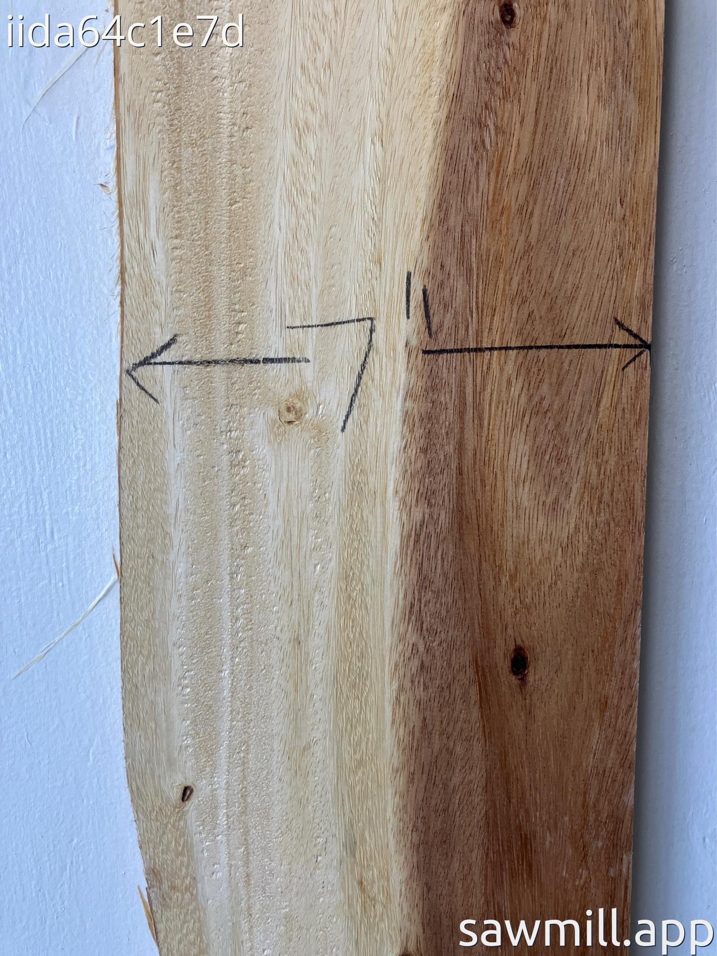 1" x 7" x 54" Monkeypod