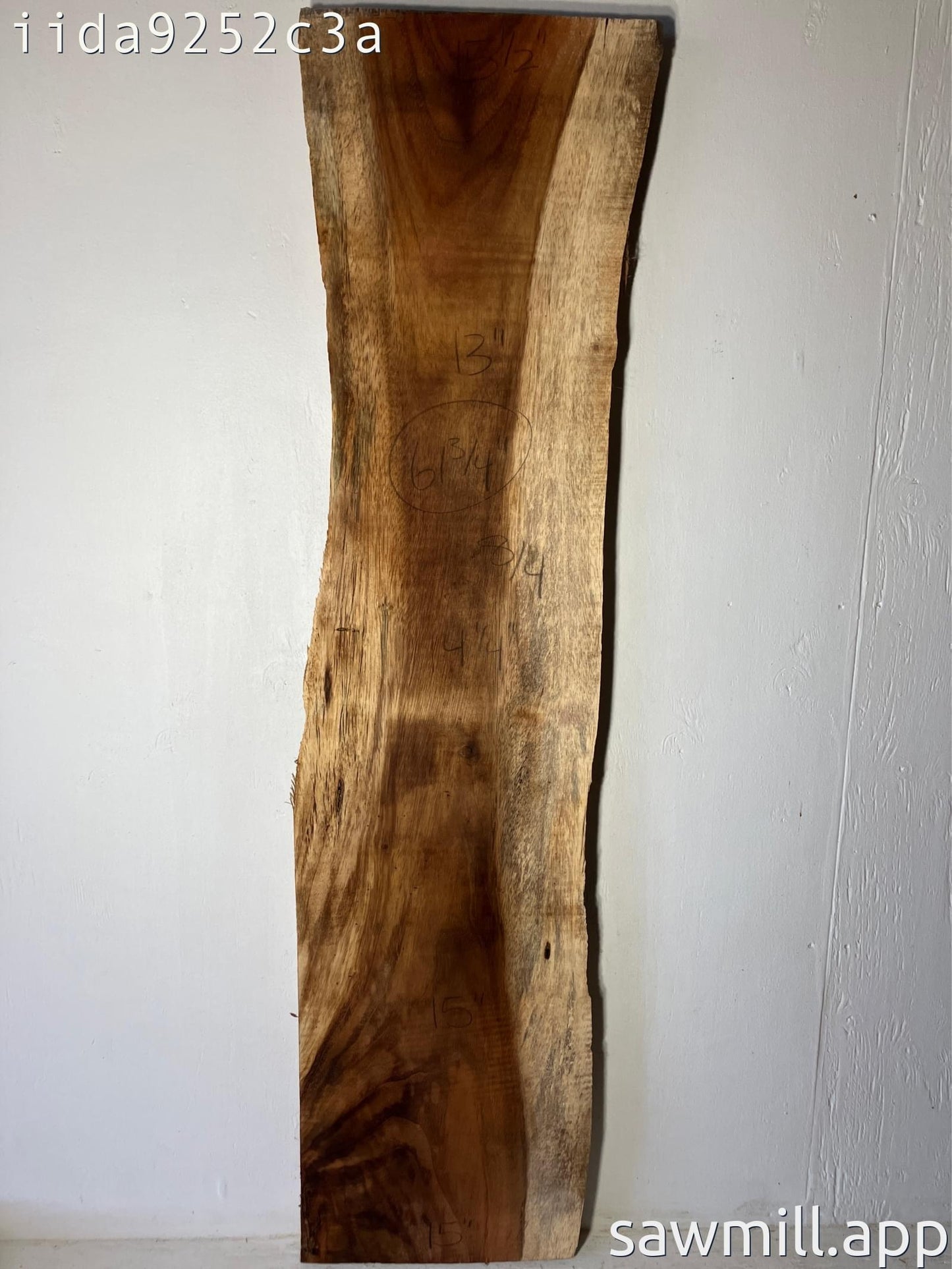 2" x 15" x 61" Chocolate Albizia