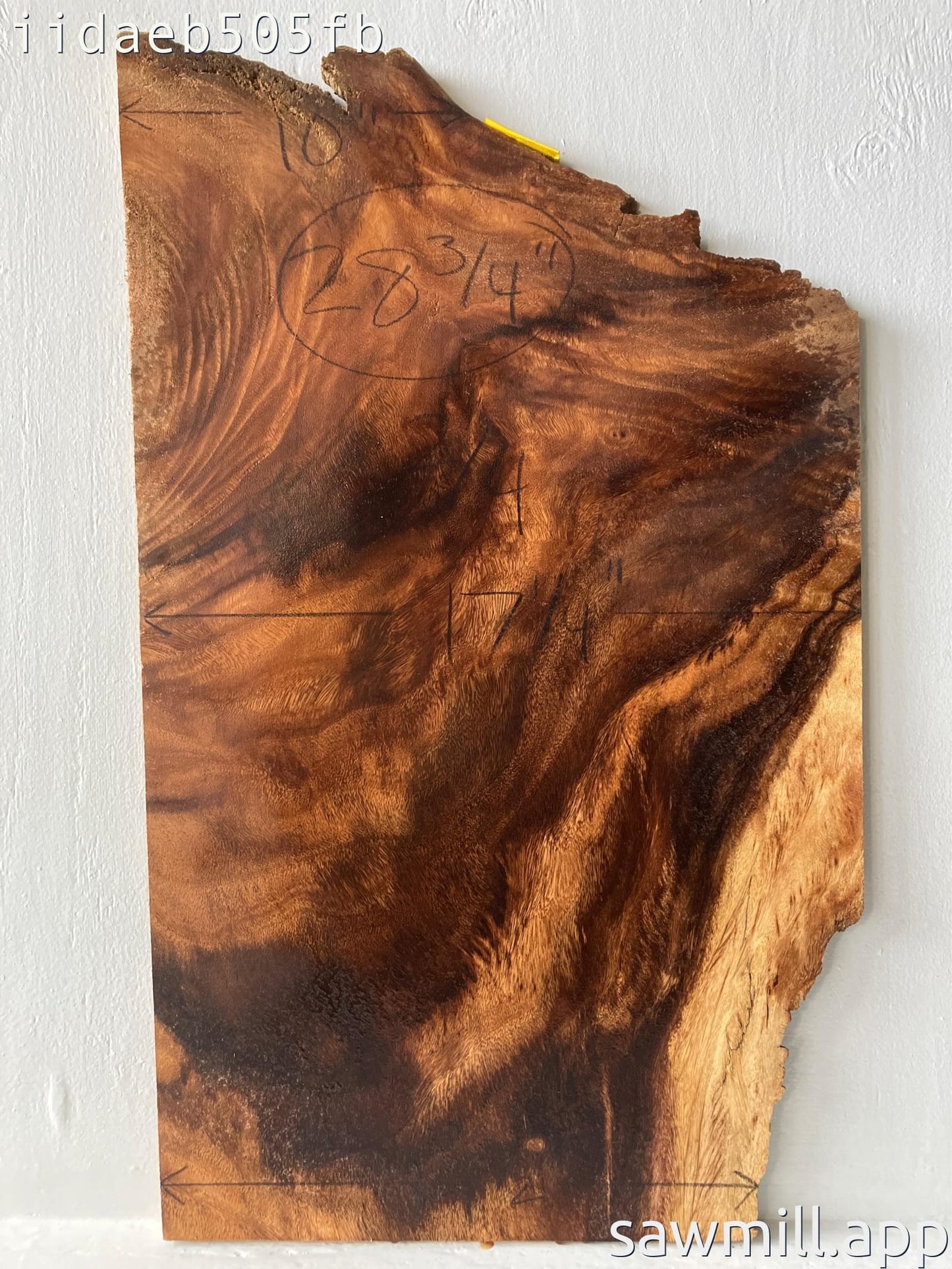 0.5" x 17" x 28" Monkeypod